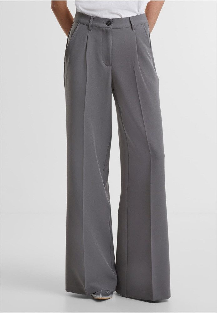 URBAN CLASSICS Stoffhose Ladies Wide Leg Trousers günstig online kaufen