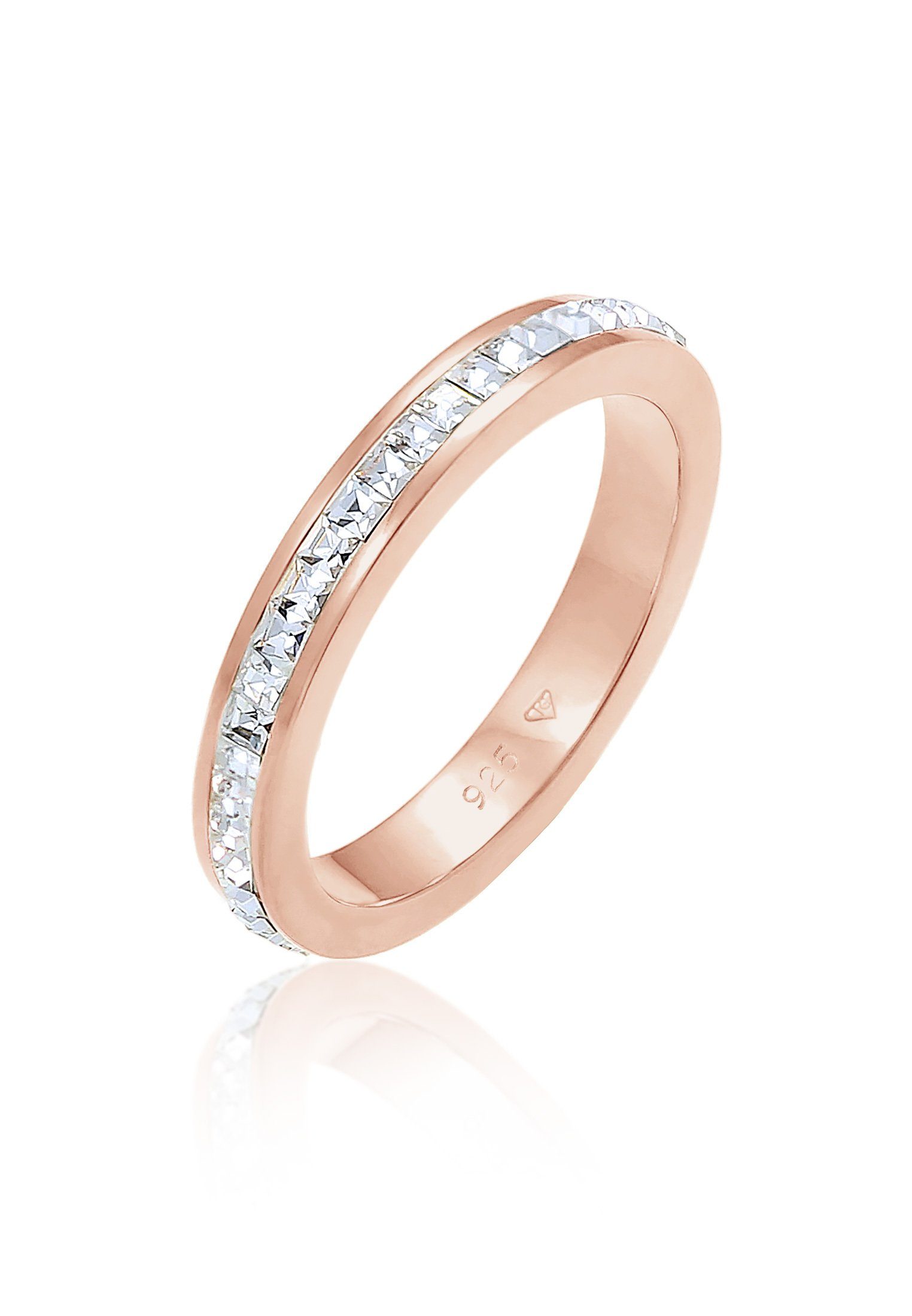 Elli Premium Fingerring Bandring Geo 925 Silber, mit Kristallen von Swarovs günstig online kaufen