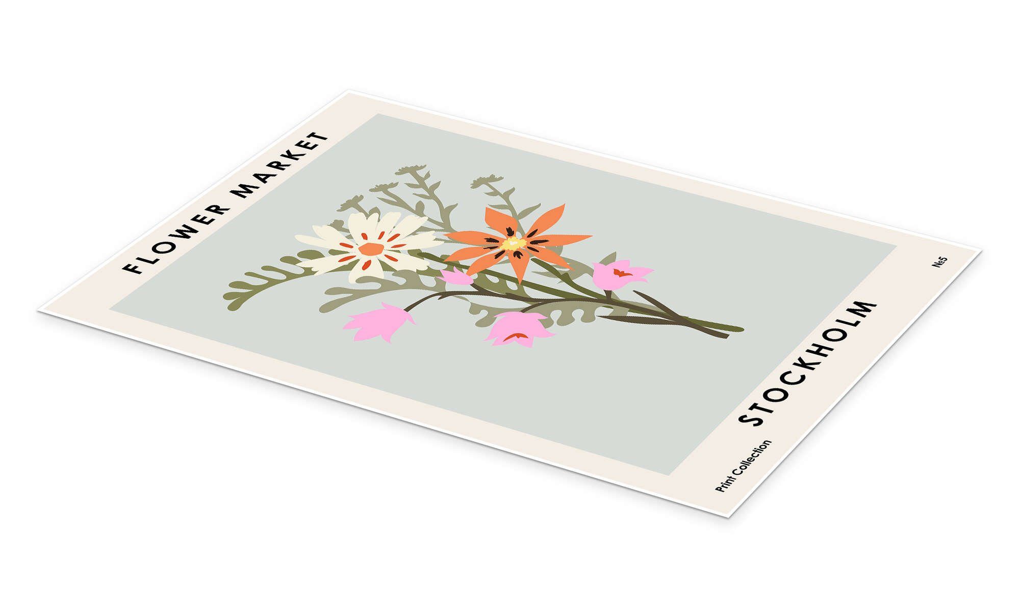 Posterlounge Wandbild Flower Market Stockholm III, NKTN, erhältlich als Poster, Leinwandbild, Wandsticker oder Acrylglasbild