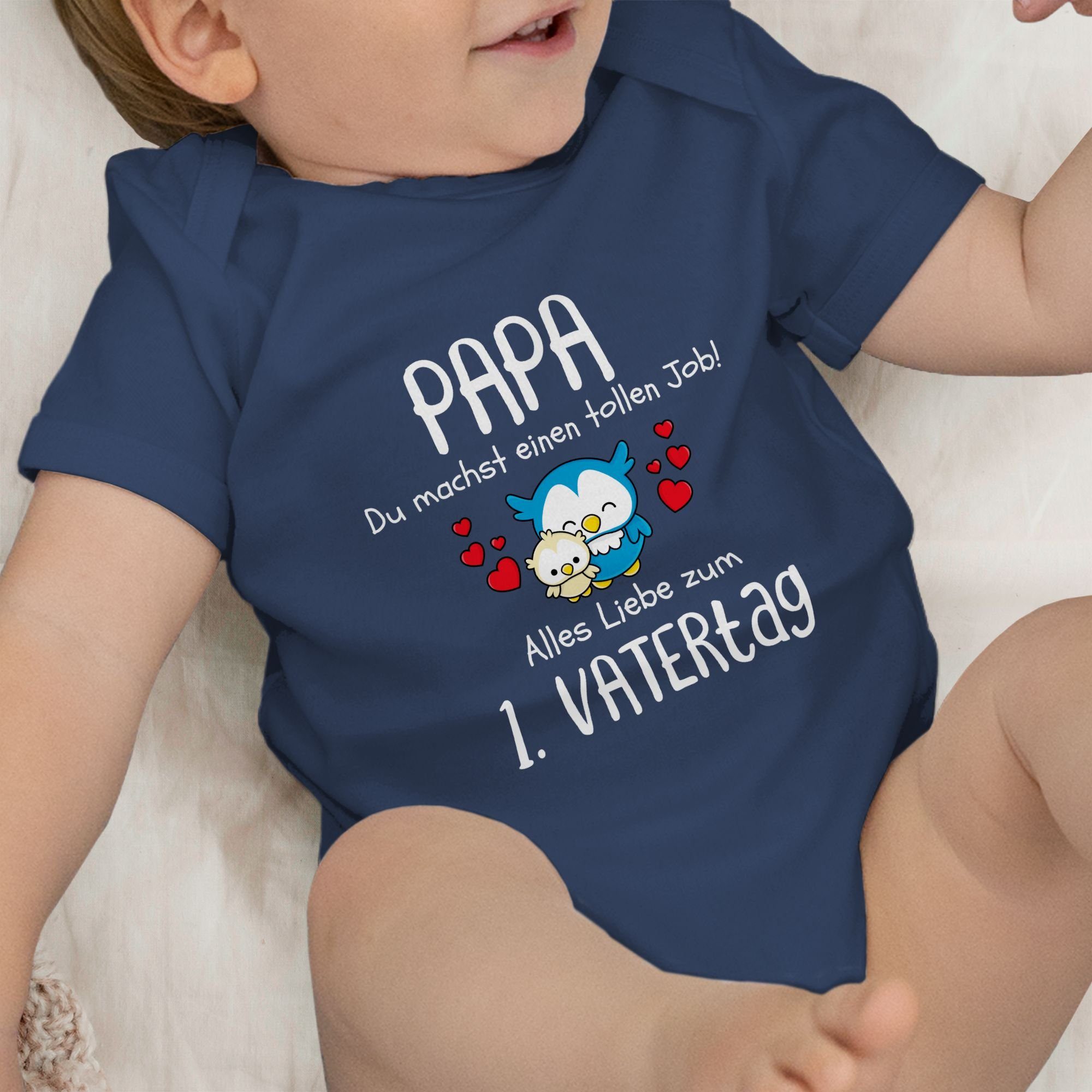Geschenk Shirtracer Papa Navy du Vatertag Baby tollen Vatertag 1. einen 1 Shirtbody Job machst - Blau