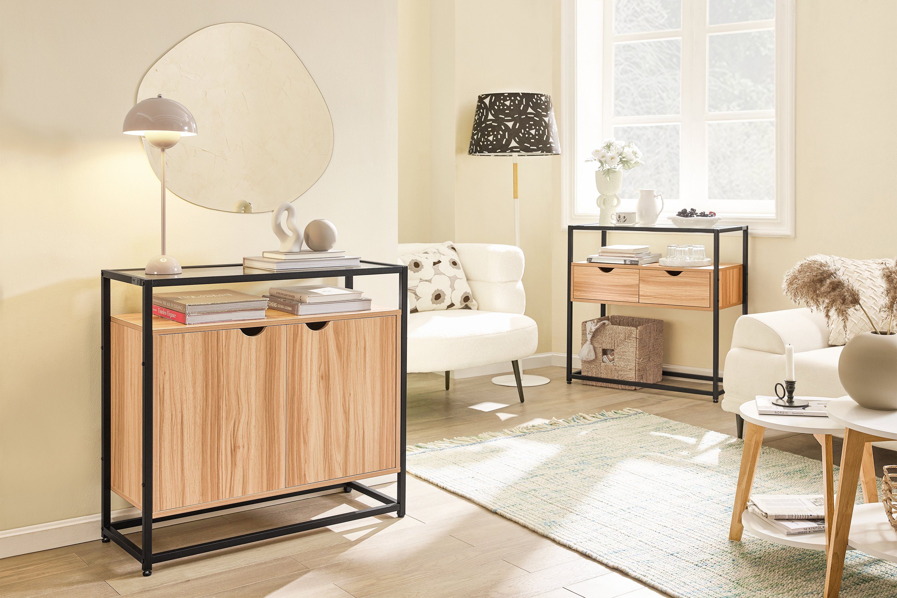 SoBuy Konsolentisch FSB54, schmal Flurtisch Sideboard Beistelltisch Sofatis günstig online kaufen