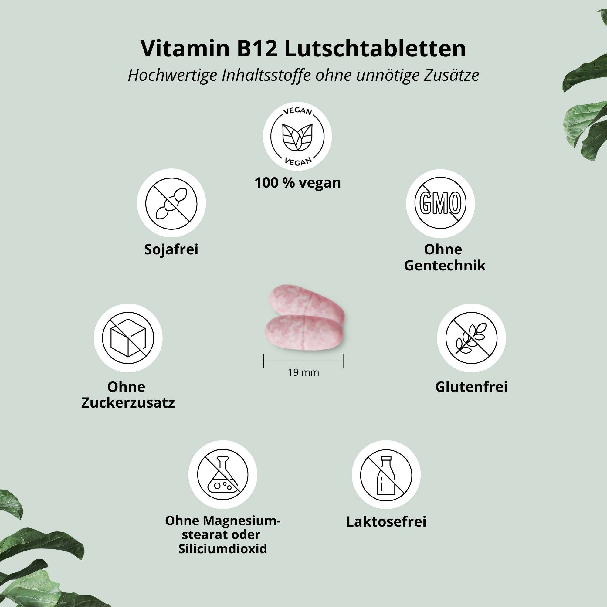 nutri+ Vitamin B12 Vegan Lutschtabletten Kapseln