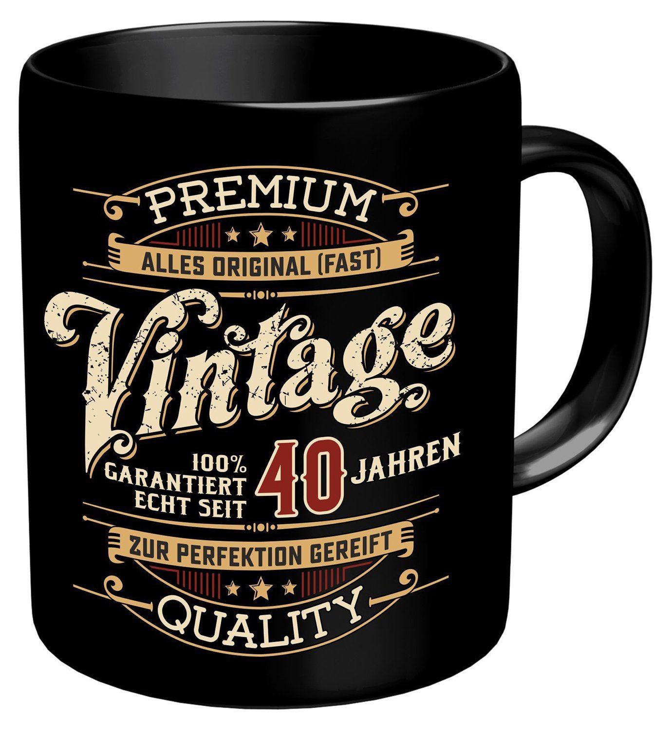 Rahmenlos Tasse Vintage 40 Jahre Tasse