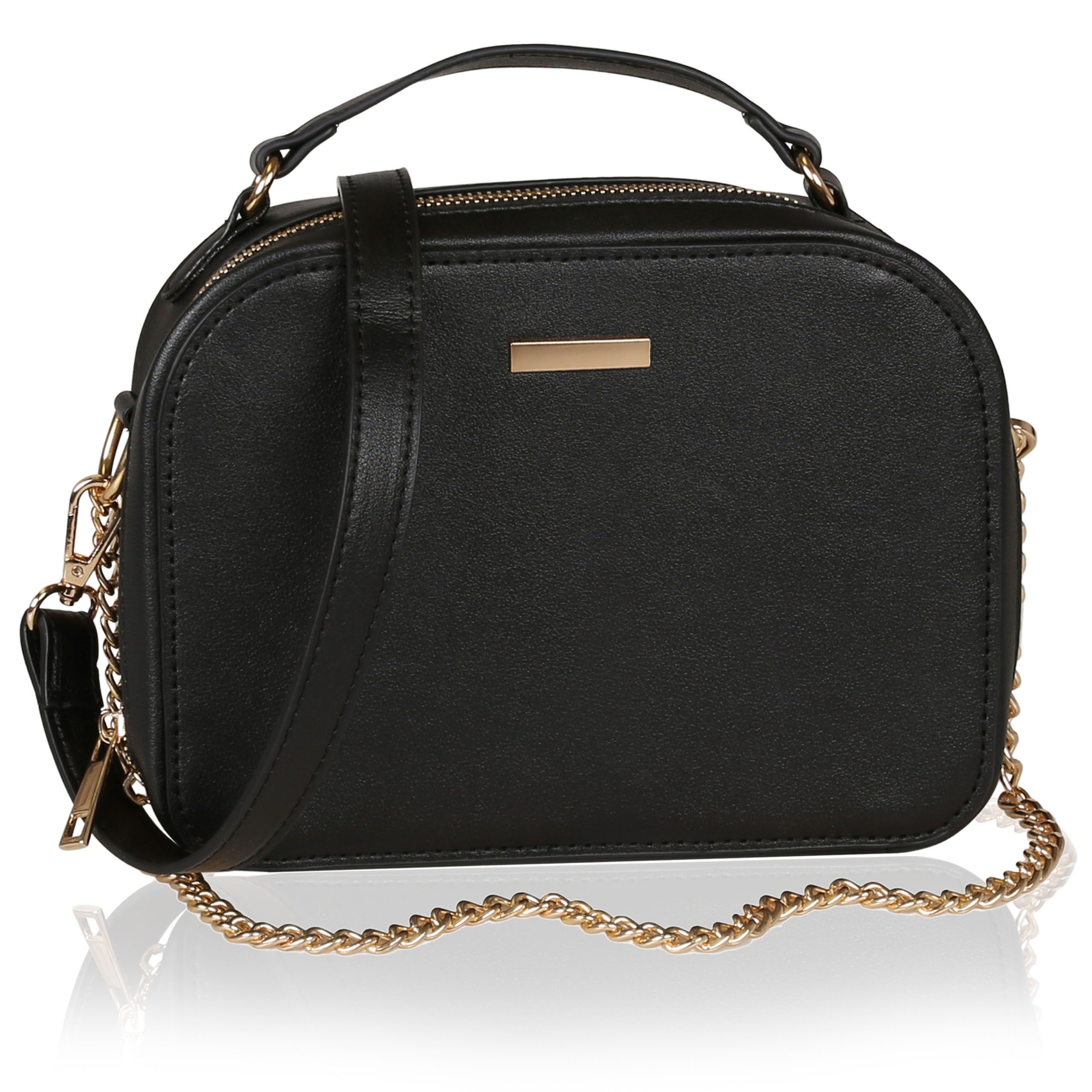 Sarcia.eu Umhängetasche Schwarze Umhängetasche, goldene Details, RV, 21x15, günstig online kaufen