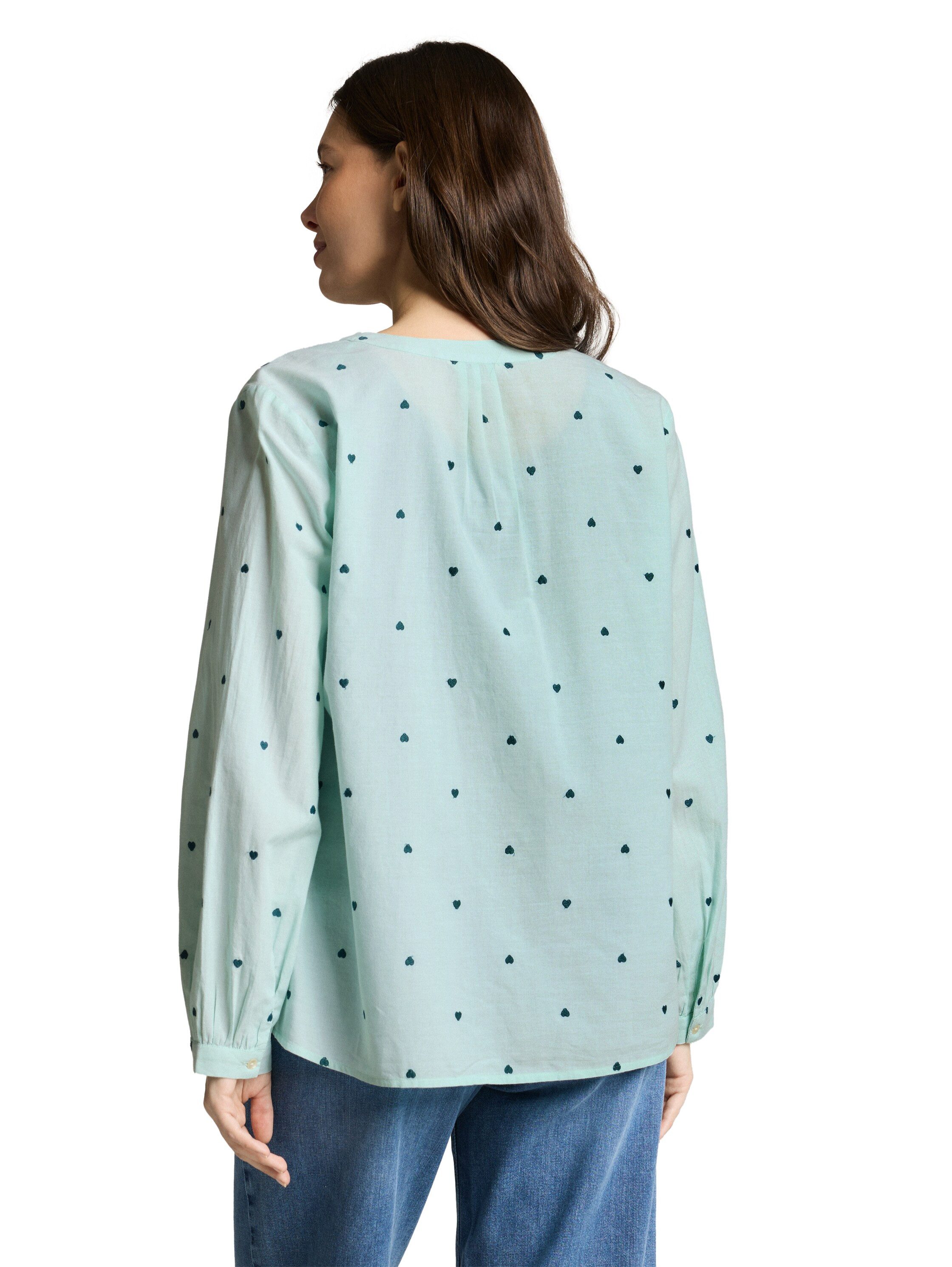 TOM TAILOR Klassische Bluse mit All-Over Print günstig online kaufen