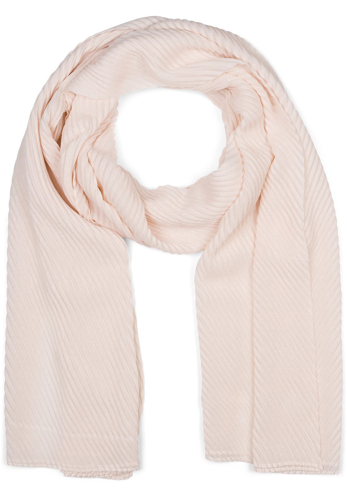 styleBREAKER Modeschal Gekreppter Unifarbener Schal, (1-St)