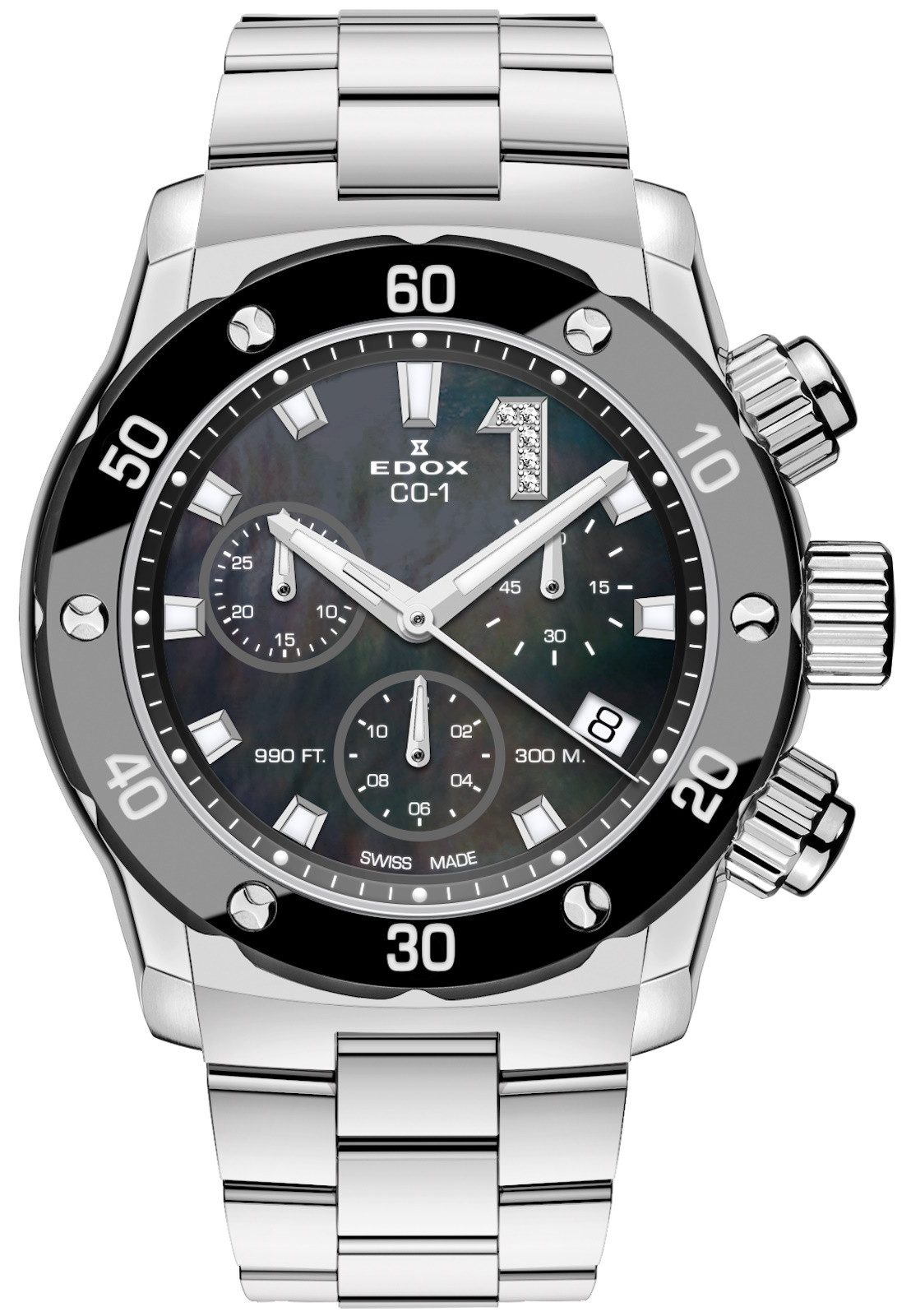 Edox Schweizer Uhr CO-1 Chronolady