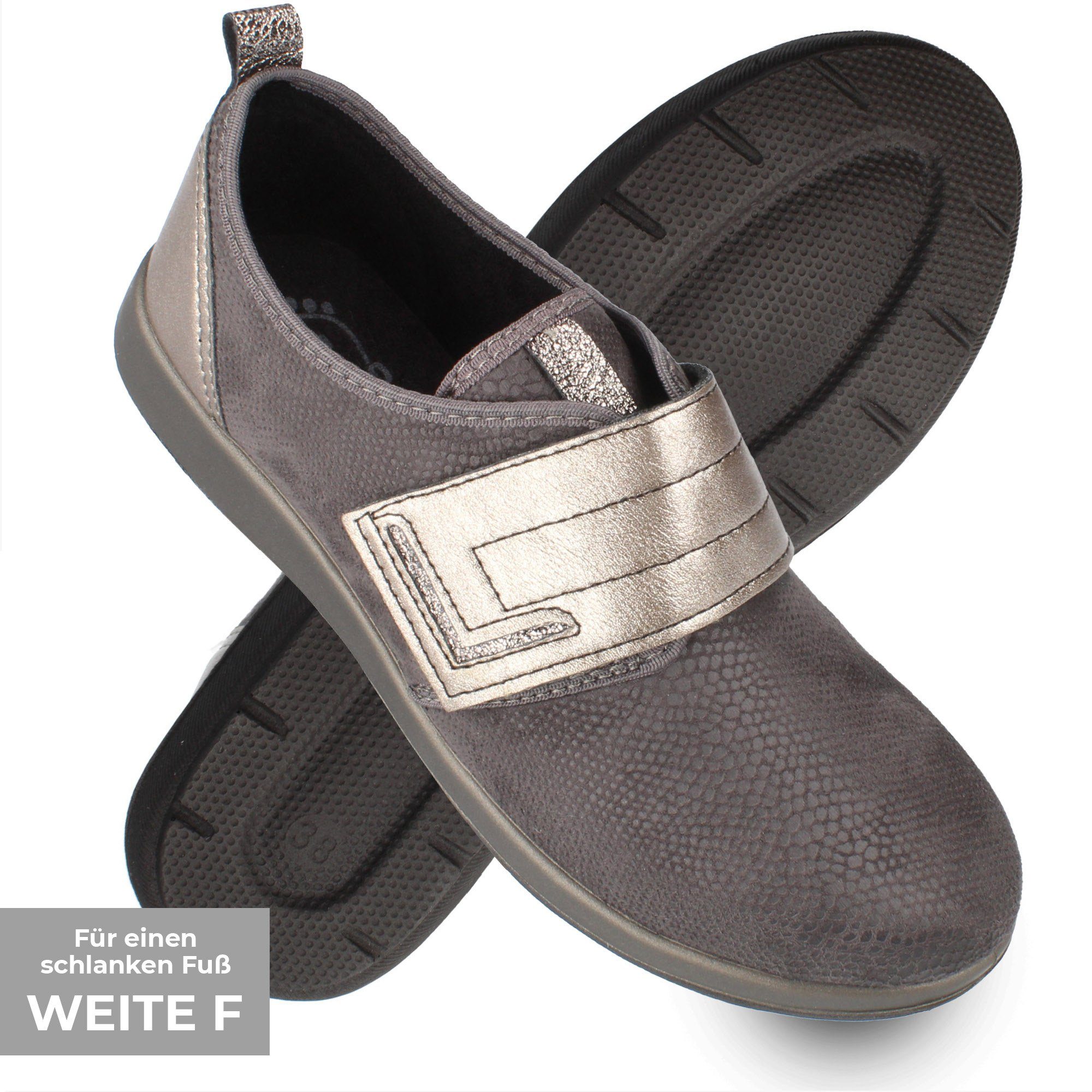 Dr. Orto Olbia für schmale Füße Damen mit Klettverschluss Sneaker Slip-On günstig online kaufen
