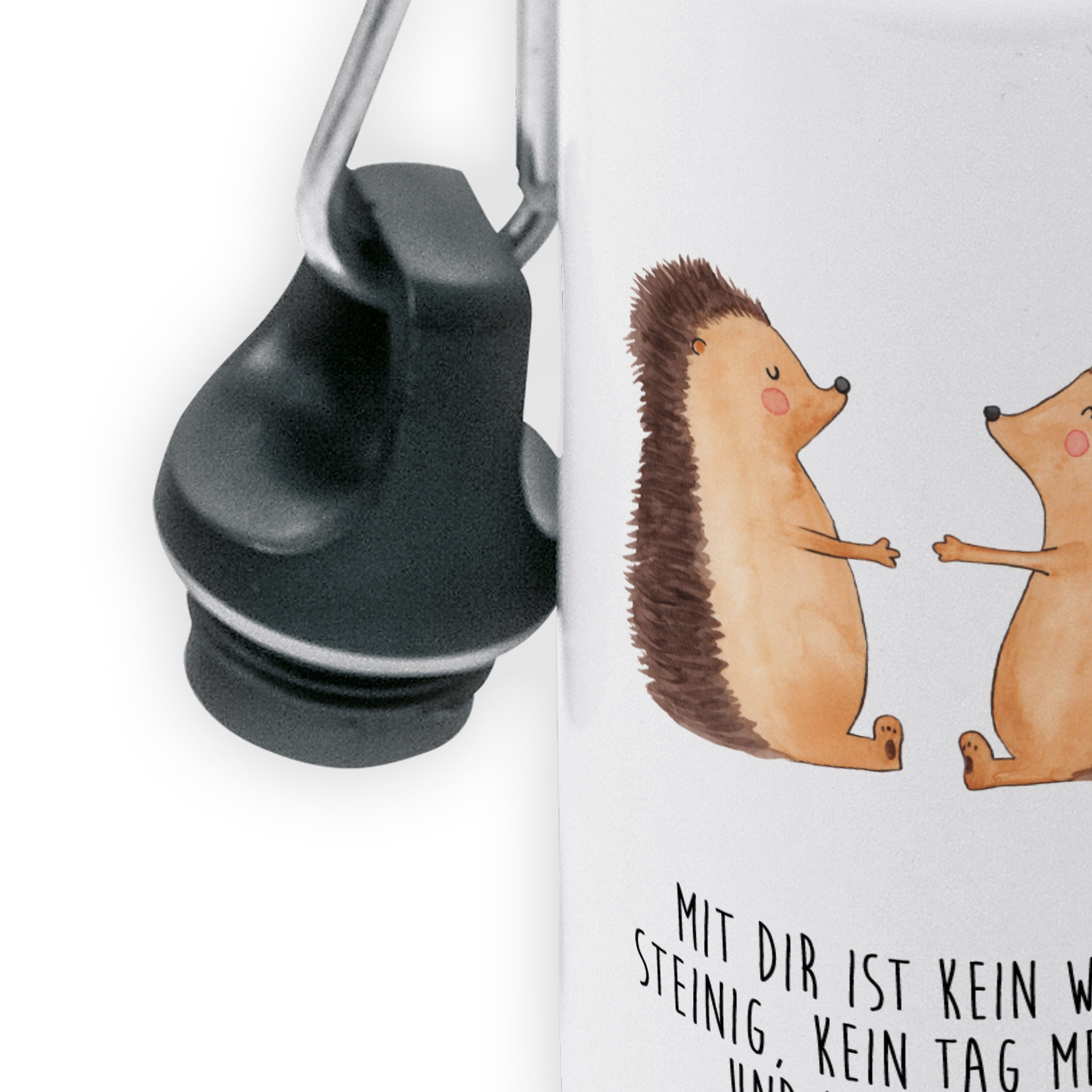 Mr. & Mrs. Panda Liebe - Trinkflasche Weiß Igel Geschenk, Kinder Partner, Trinkflasche Verlobung, 