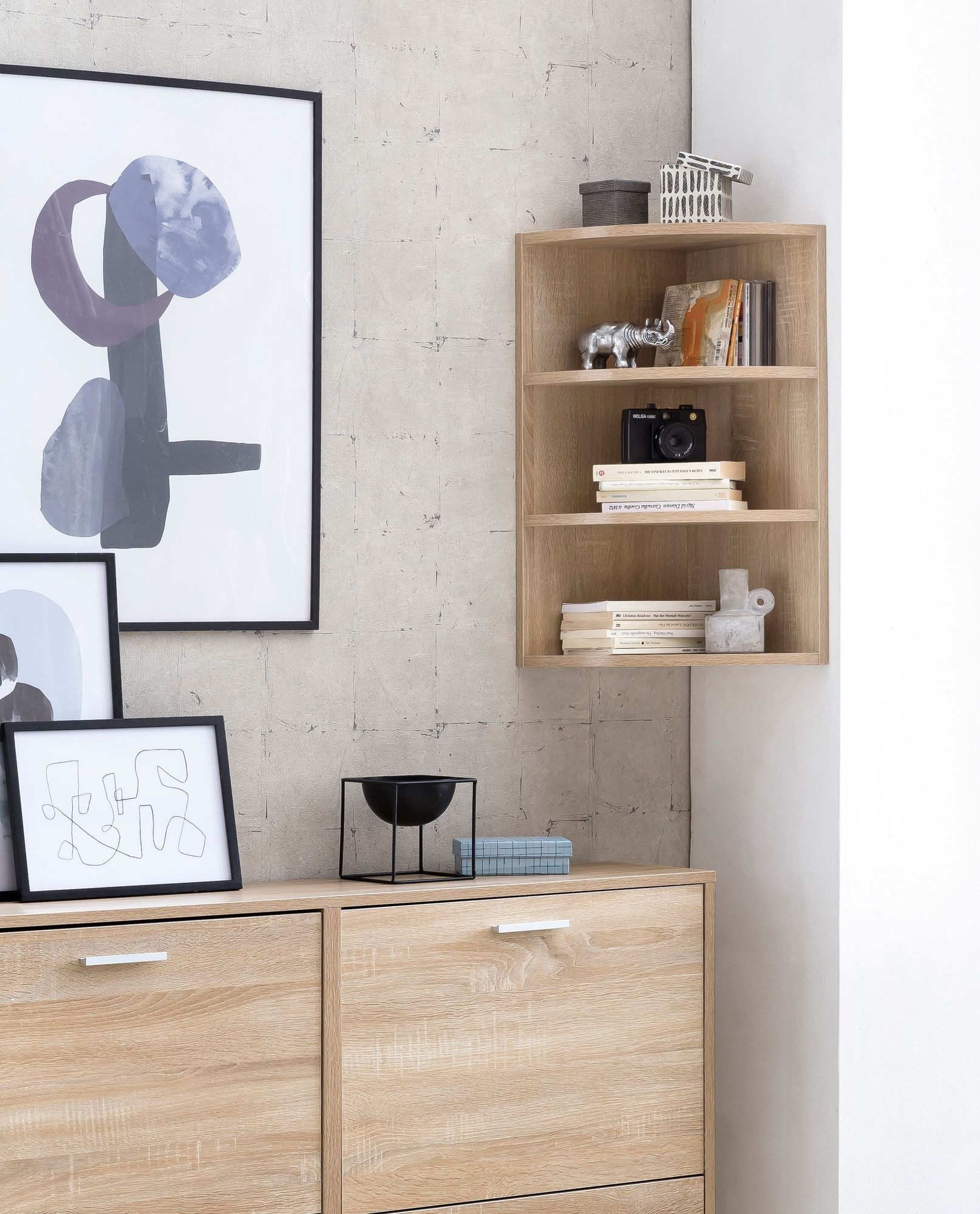 FINEBUY Eckregal Wandregal Winkelregal Badregal Küchenregal Standregal Rega günstig online kaufen