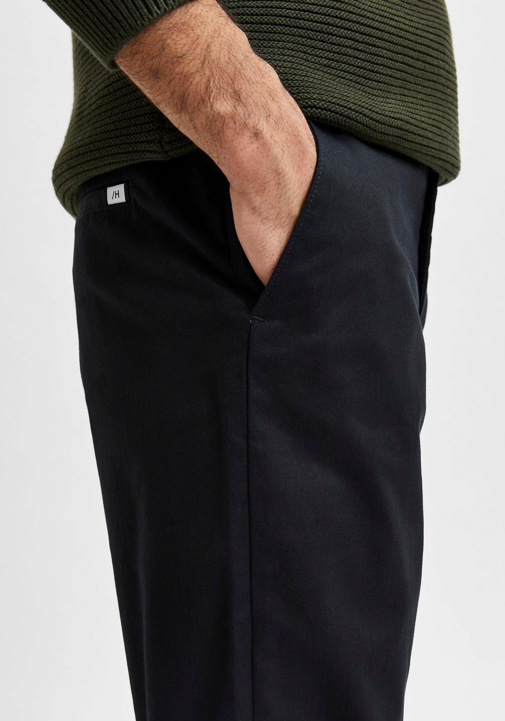 Chino SELECTED Black Chinohose SE HOMME