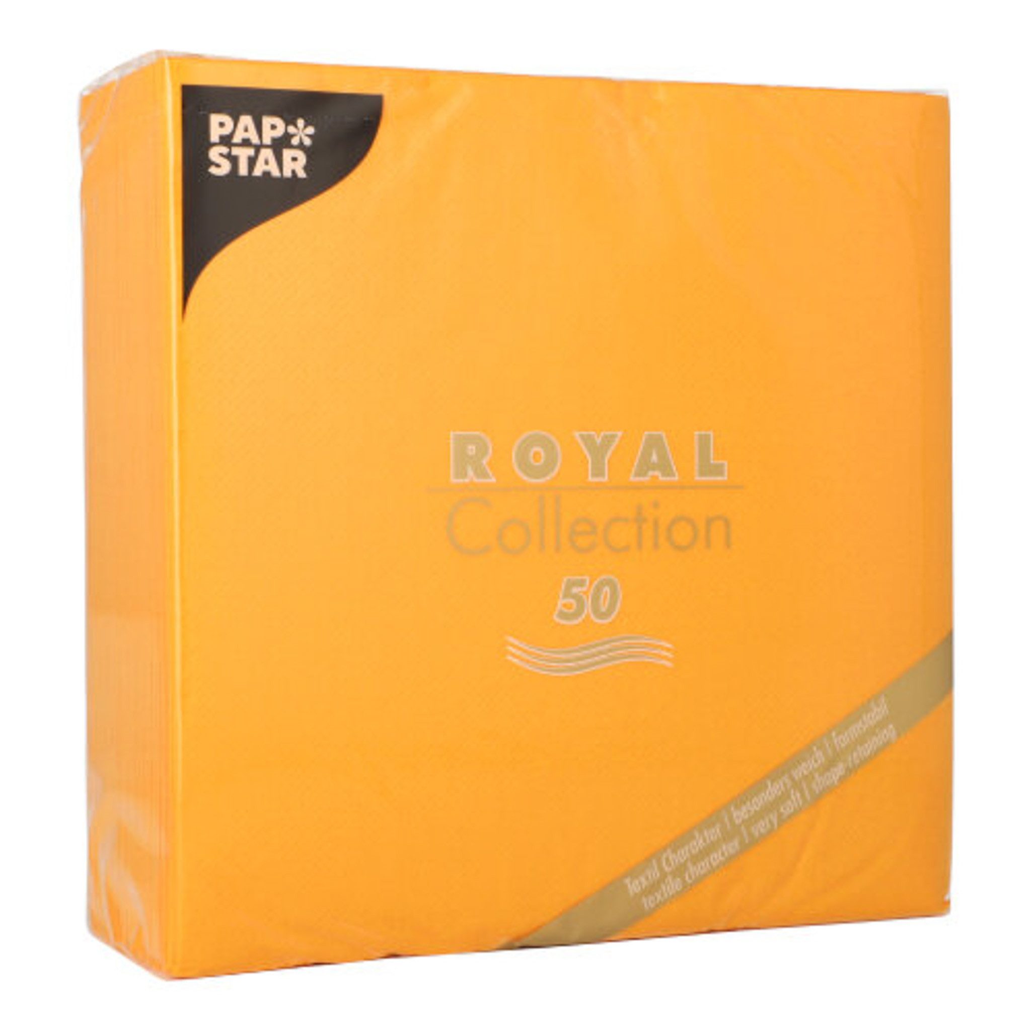 PAPSTAR Papierserviette, Servietten stoffähnlich 40x40cm Royal Collection 50 Stück Orange