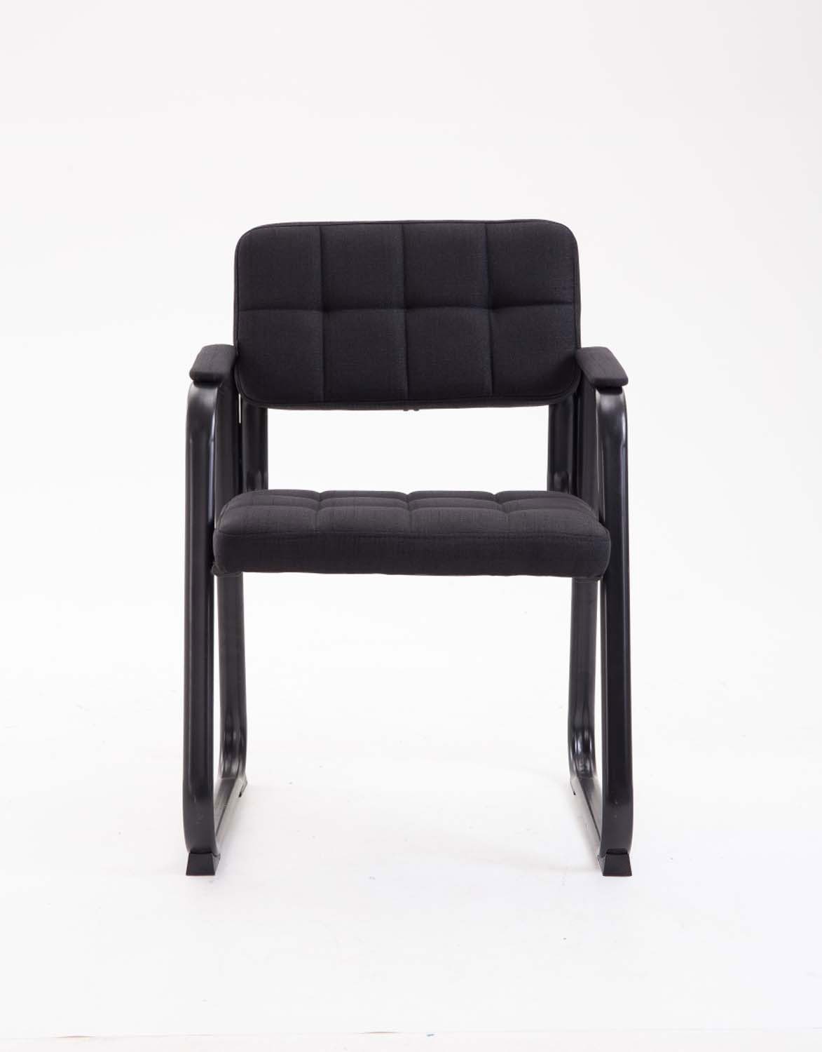 TPFLiving Besucherstuhl Canam mit hochwertig Stoff Konferenzstuhl schwarz Metall Sitzfläche: matt - - - (Küchenstuhl Gestell: Wohnzimmerstuhl), Esszimmerstuhl schwarz Sitzfläche - gepolsterter
