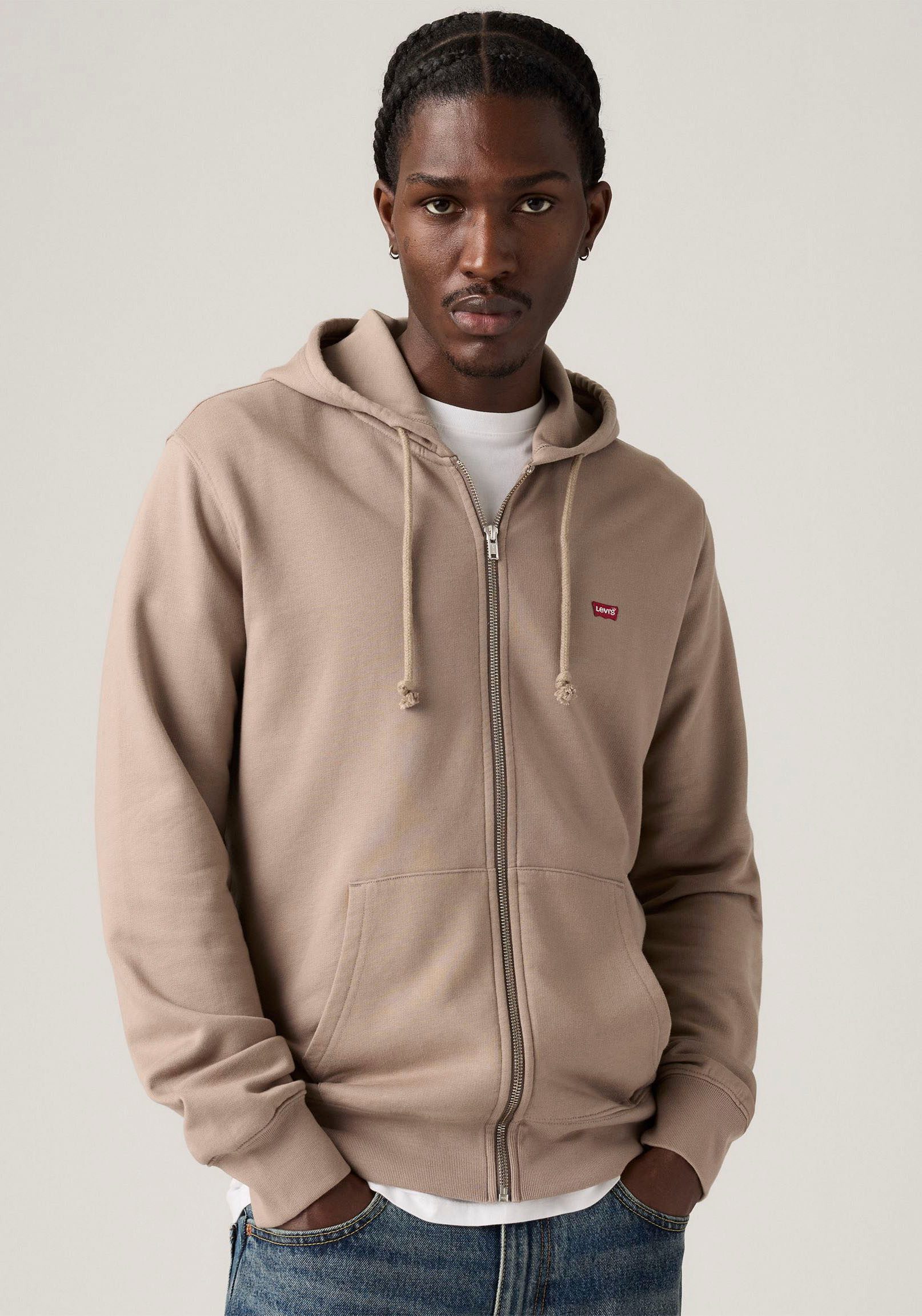 Levi's® Kapuzensweatjacke NEW ORIGINAL ZIP UP mit Logo-Stickerei und Kängur günstig online kaufen