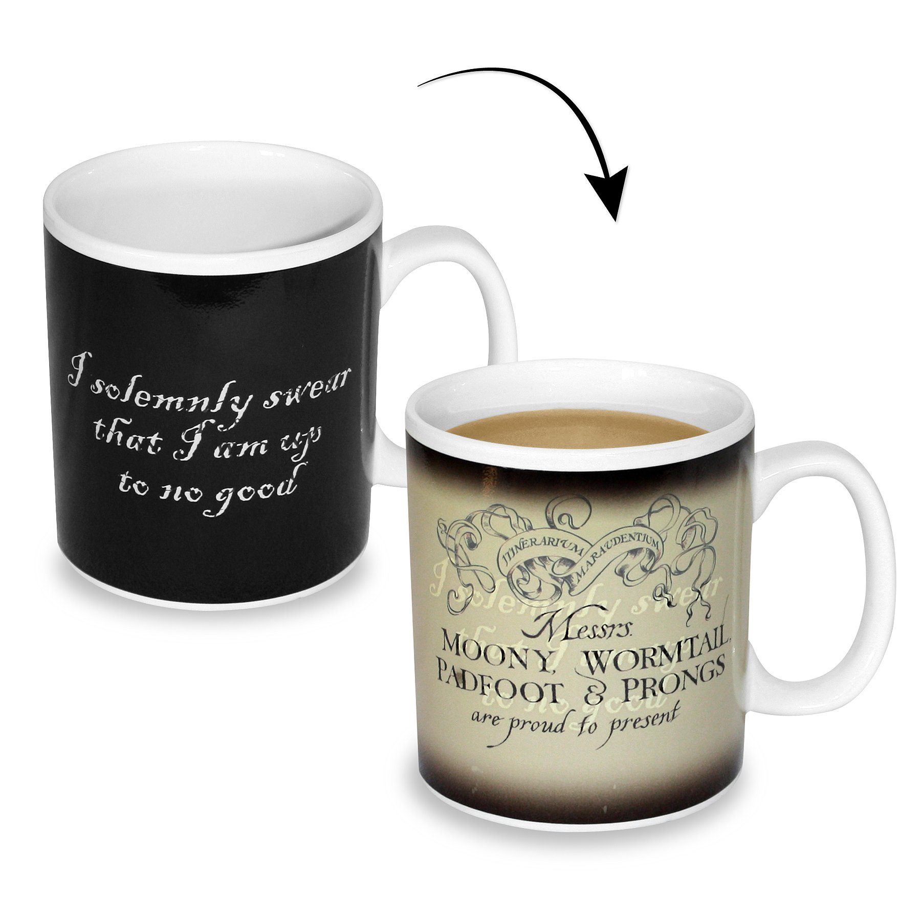 Half Moon Bay Tasse Harry Potter Karte des Rumtreibers Kaffeebecher mit Wärmeeffekt