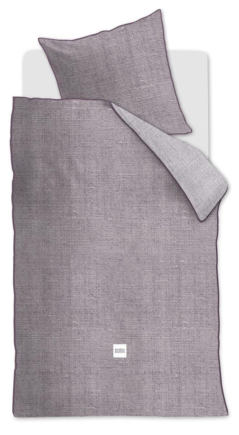 Rivièra Maison Bettwäsche Coughton Court Ma E 155X220 Hellviolett Renforcé 155 x 220 cm + 1, Bettbezug Kopfkissenbezug Set kuschelig weich hochwertig