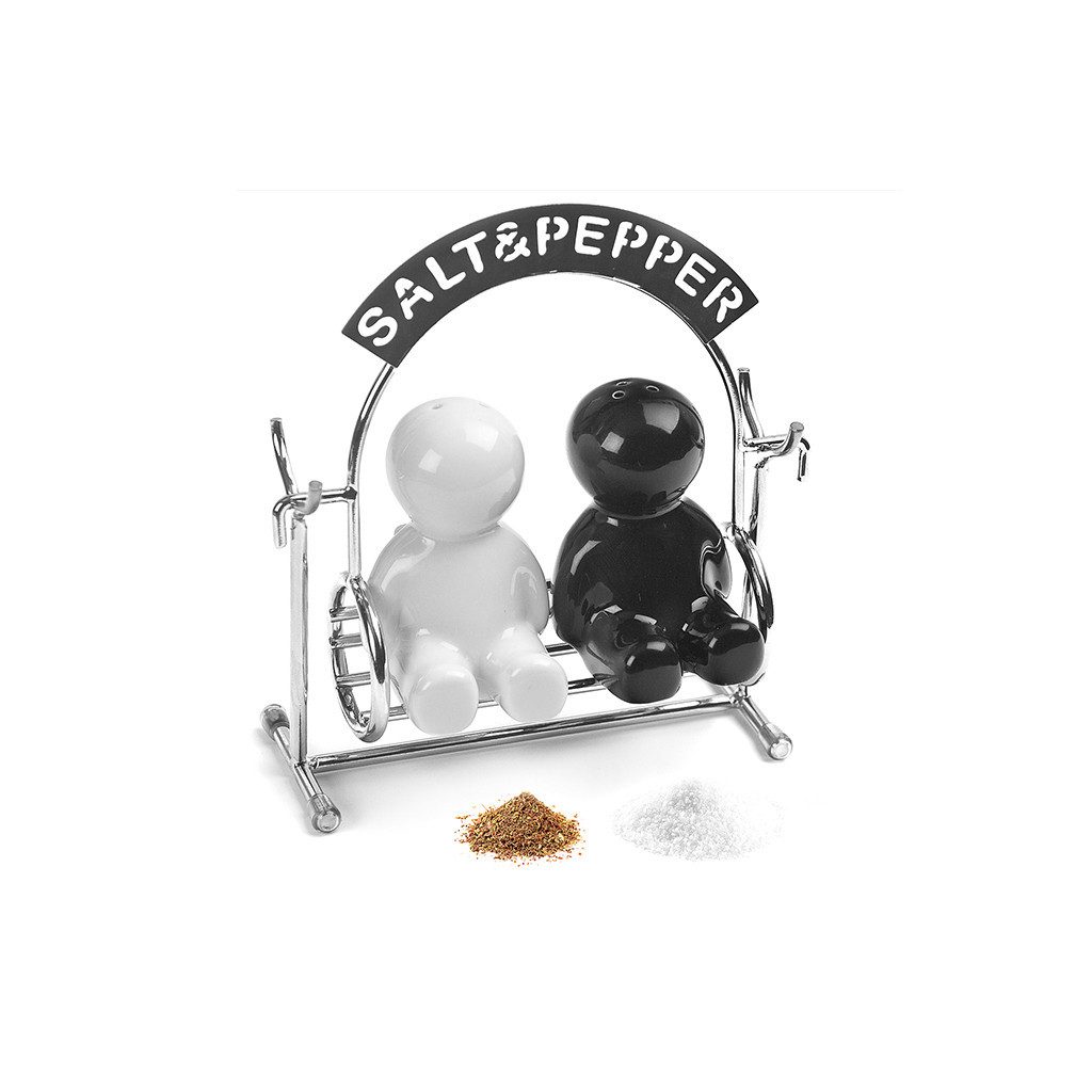 WestCraft Salz-/Pfeffermühle Salz & Pfeffer-Set für den Esstisch Metall Keramik, Der Spaß für die ganze Familie!