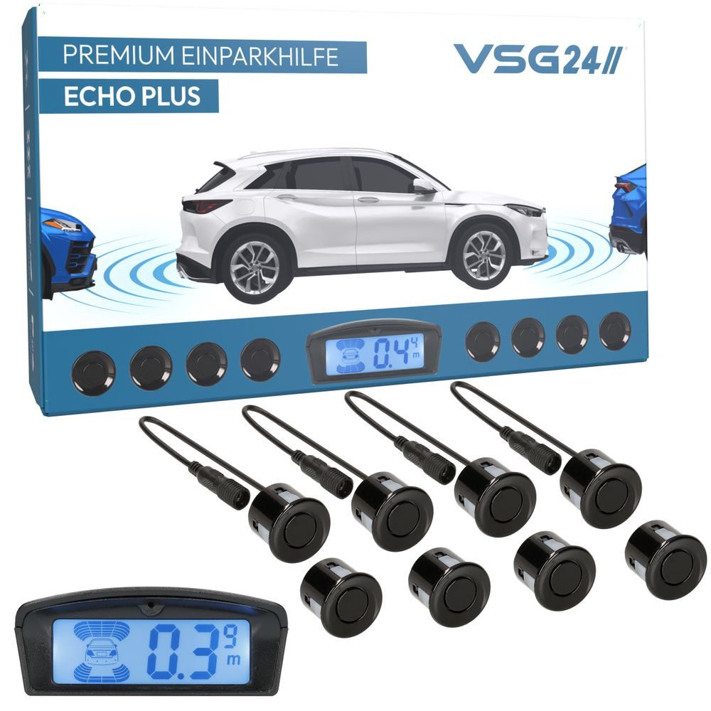 Premium Kombi-Einparkhilfe ECHO PLUS Display Parkhilfe zum nachrüsten Rückfahrkamera