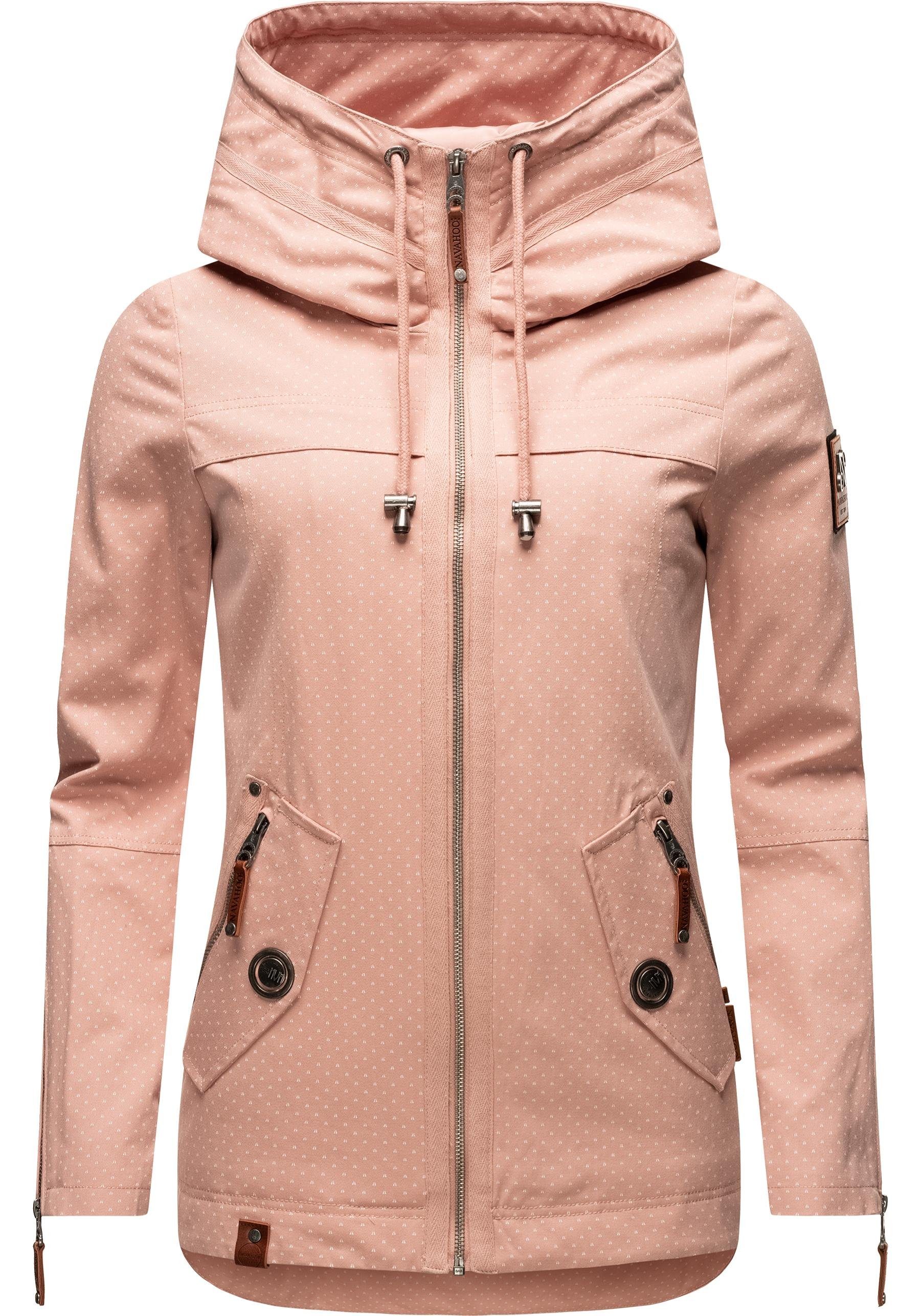 Navahoo Outdoorjacke Wekoo moderner Damen Übergangsparka aus Baumwolle mit Kapuze