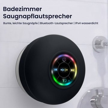 MAGICSHE Mini Duschlautsprecher mit Saugnapf Bluetooth-Lautsprecher (Wasserdichter Lautsprecher tragbar kabellos)
