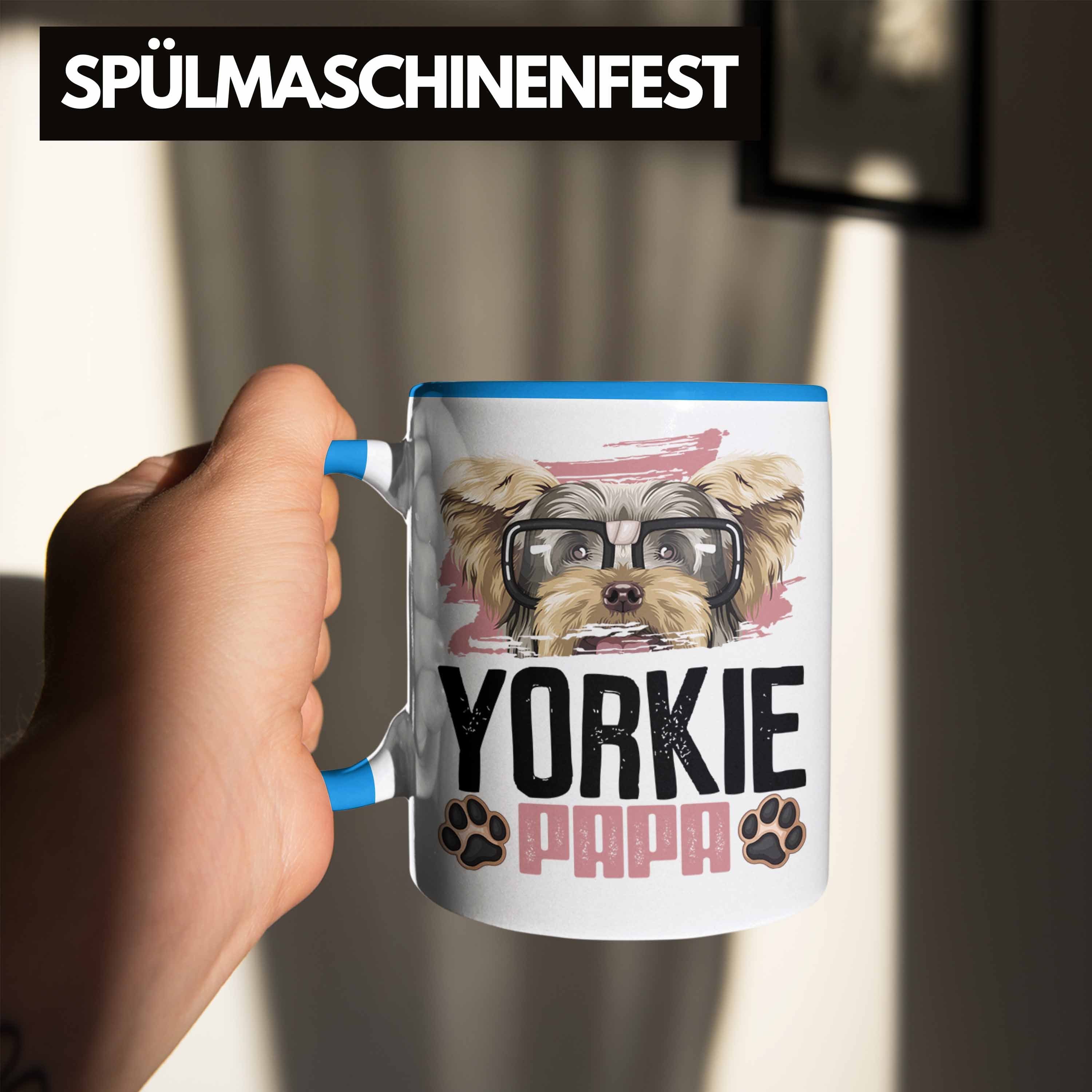 Spruch Trendation Yorki Lustiger Geschenk Blau Tasse Yorkie Tasse Besitzer Geschenkidee Papa