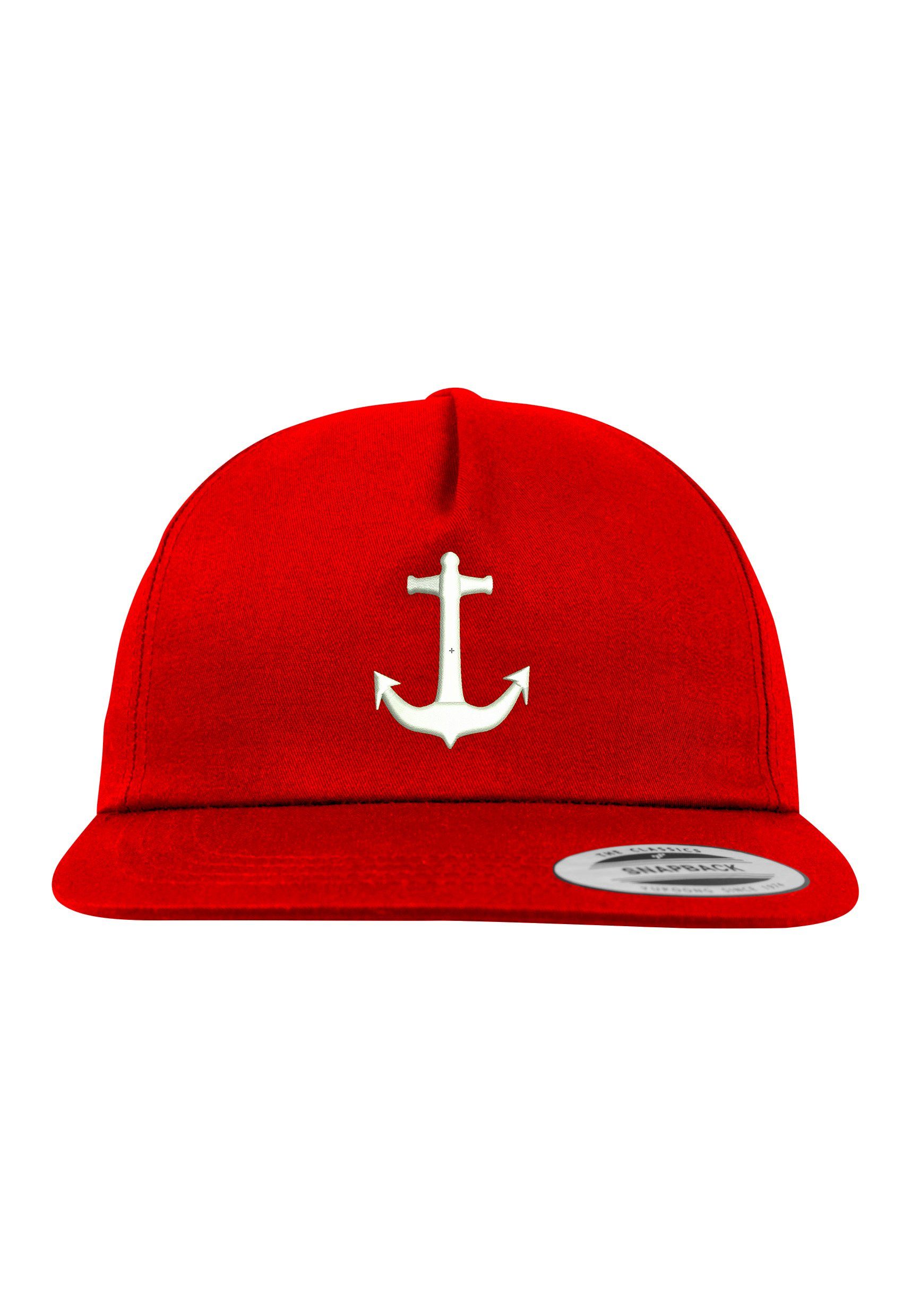 Snapback Anker Cap Unisex Designz Youth Rot Cap Logo mit 1 modischer Stickerei Baseball