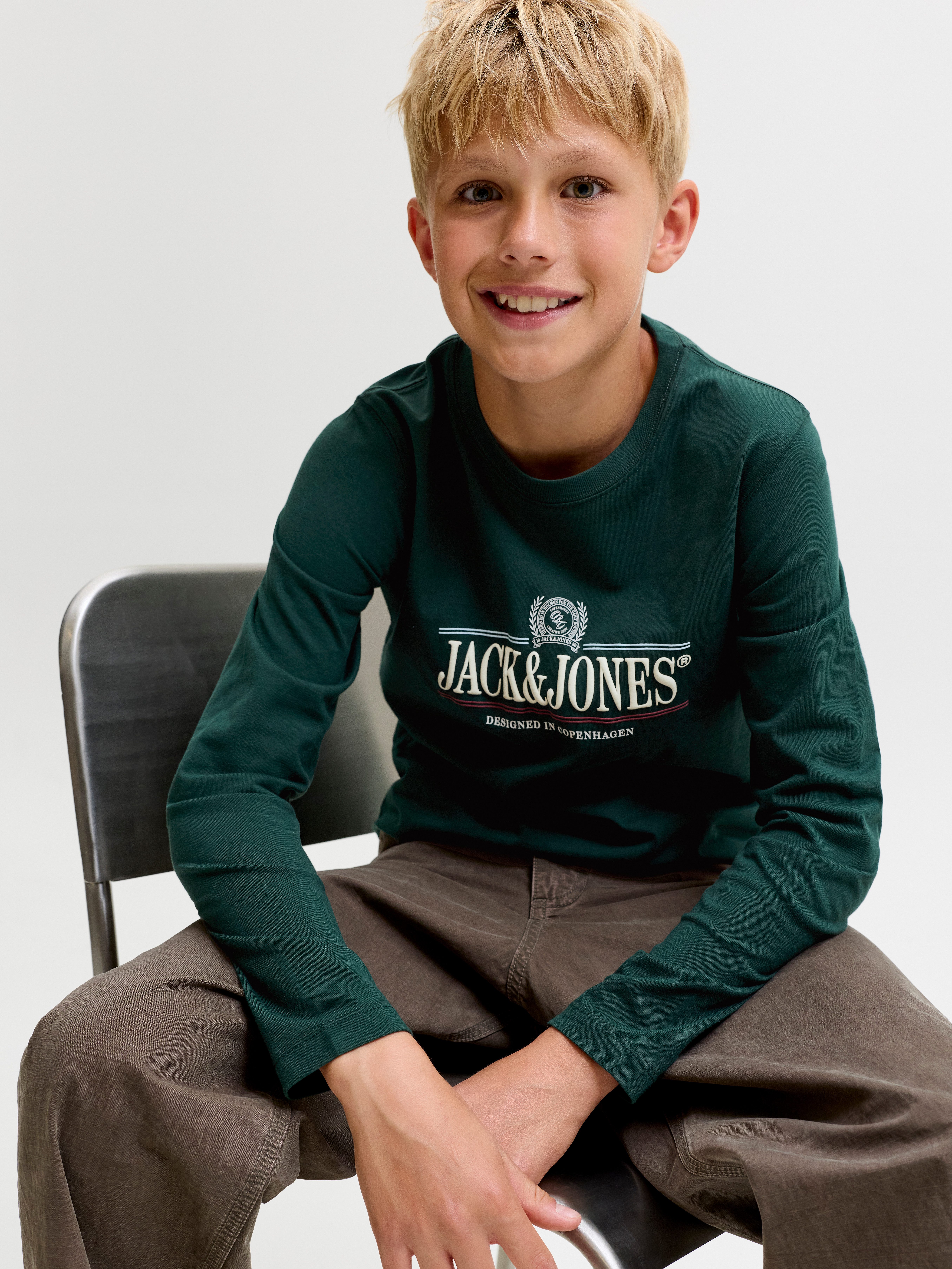 Jack & Jones Junior Langarmshirt JORFREDERIKSBERG GRAPHIC BOX TEE LS JNR Baumwolle, regular fit – Bild 2 von 5