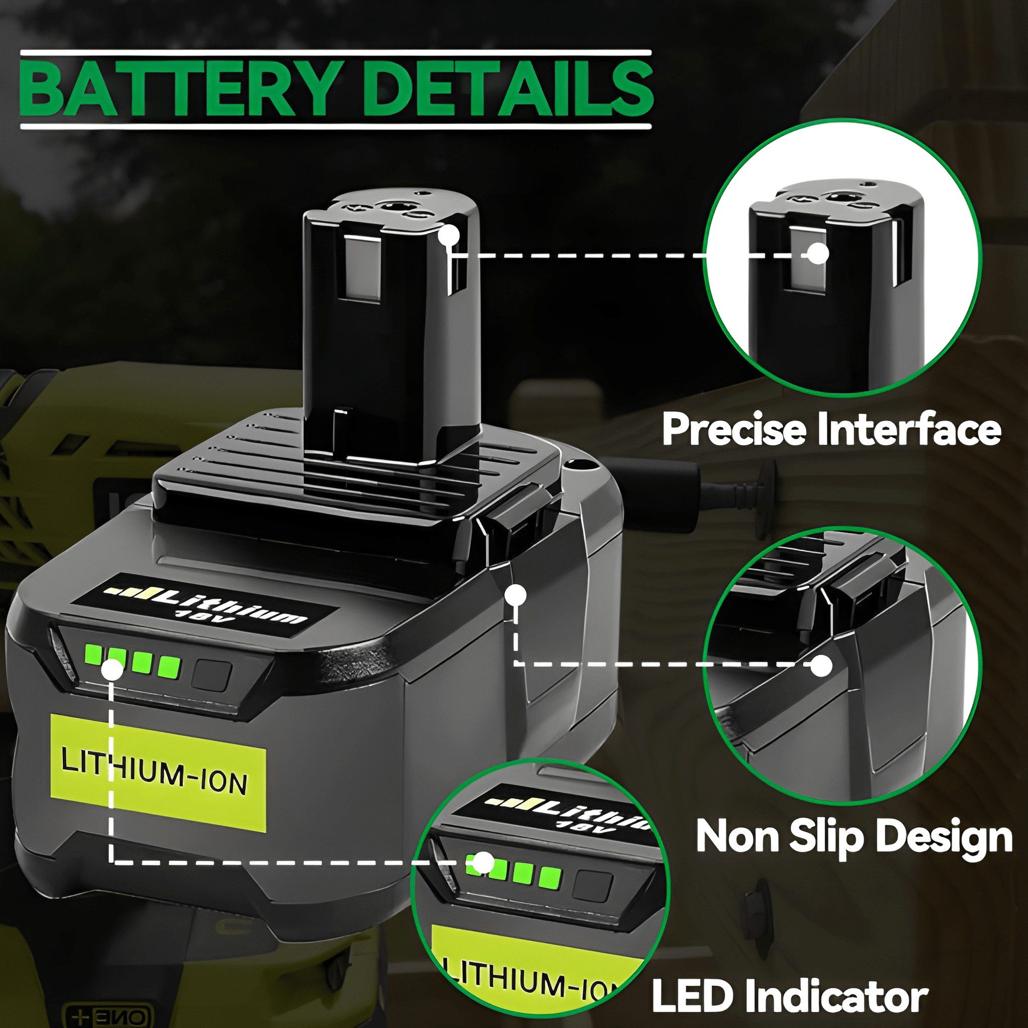 Athlix 2x Ersatzakku für Ryobi 18v Li-Ion Akku für P108 P107 P108 RB18L50 Akku, 2er Pack, Kein Memory-Effekt, bis 8000 mAh