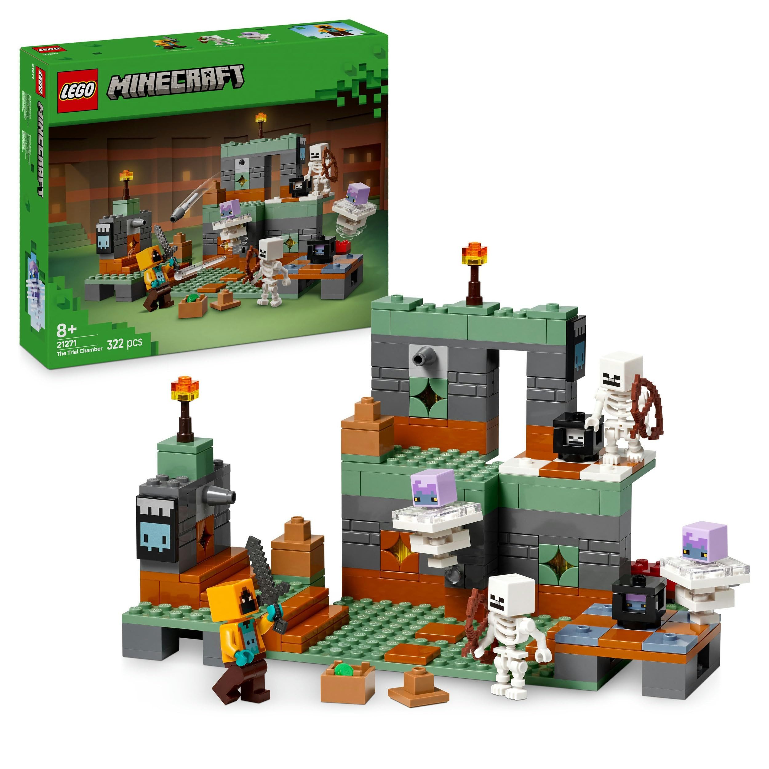 LEGO® Minecraft Prüfungskammern 21271 Konstruktions-Spielset, (322 St), 322-teiliges LEGO Bauset