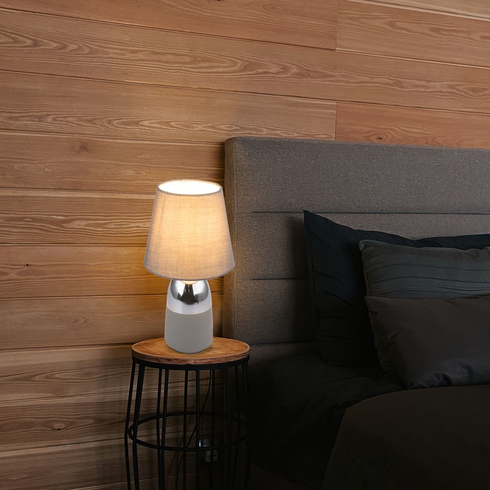 Schalter Tischleuchte Tischlampe Globo mit Tischleuchte GLOBO Schlafzimmer Wohnzimmer