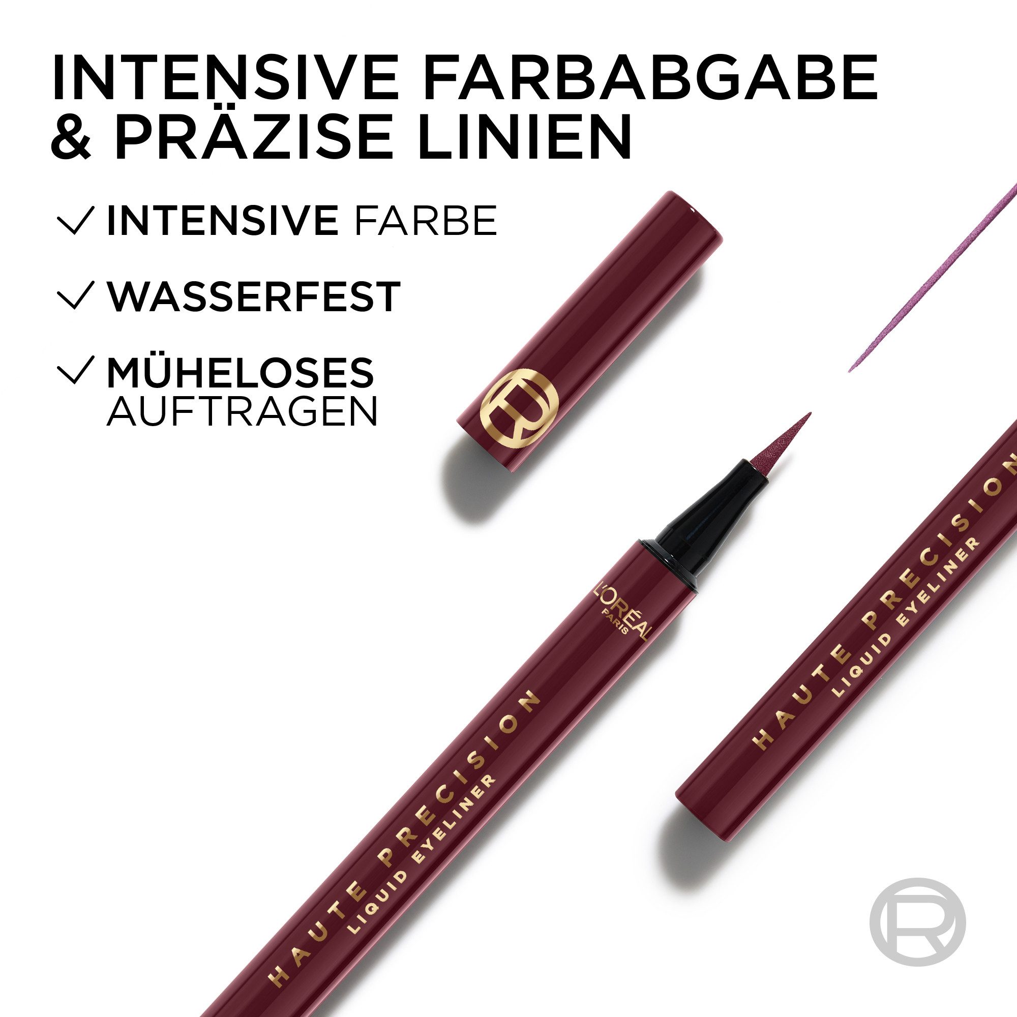 L'ORÉAL PARIS Eyeliner HAUTE PRECISION, hält bis zu 24H, wasserfest