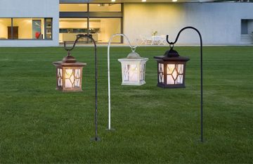 bmf-versand LED Solarleuchte Solarleuchte Garten 2er Set Laternen schwarz Solarlampe Außen, Grableuchte, mit Schalter, Solarlaterne, LED fest integriert, Warmweiß, Außenbeleuchtung, Dekoleuchte, Dekolampe, Gartenbeleuchtung