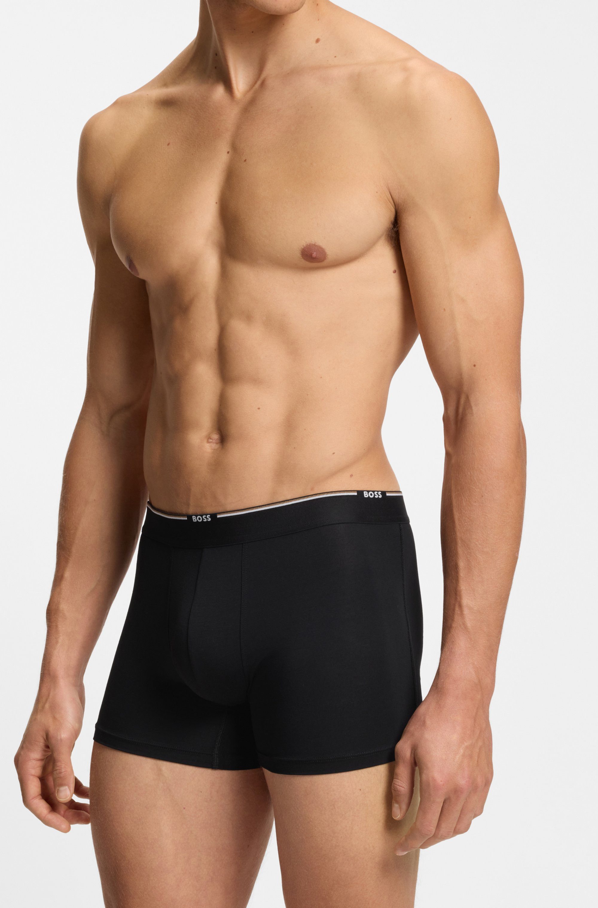 BOSS Boxer Boxer Brief 3P Bamboo (Packung, 3-St) mit Logoschriftzug auf dem günstig online kaufen