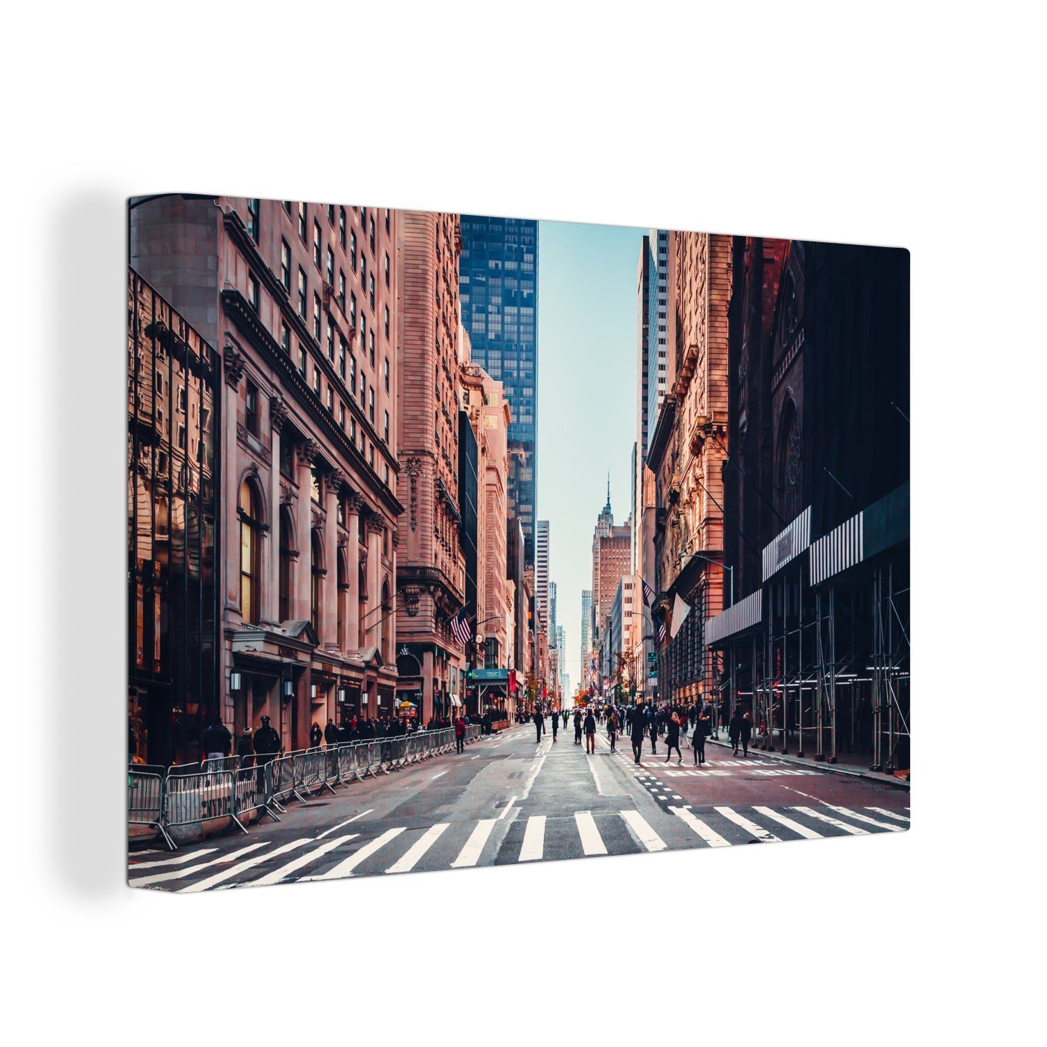 OneMillionCanvasses® Leinwandbild Veteranenparade in New York, (1 St), Wandbild Leinwandbilder, Aufhängefertig, Wanddeko, 30x20 cm