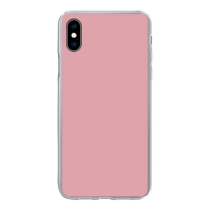 MuchoWow Handyhülle Rosa - Farben - Innenraum - Einfarbig - Farbe Handyhülle Apple iPhone Xs Max Smartphone-Bumper Print Handy