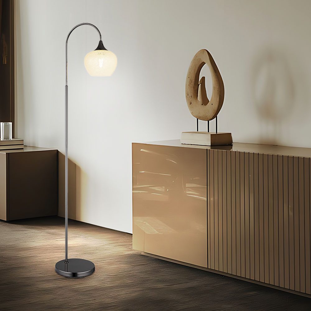 GLOBO LIGHTING LED Stehlampe, Leuchtmittel inklusive, Warmweiß, Stehlampe Standlampe Wohnzimmerlampe Kristall Glaskugel LED H 150 cm