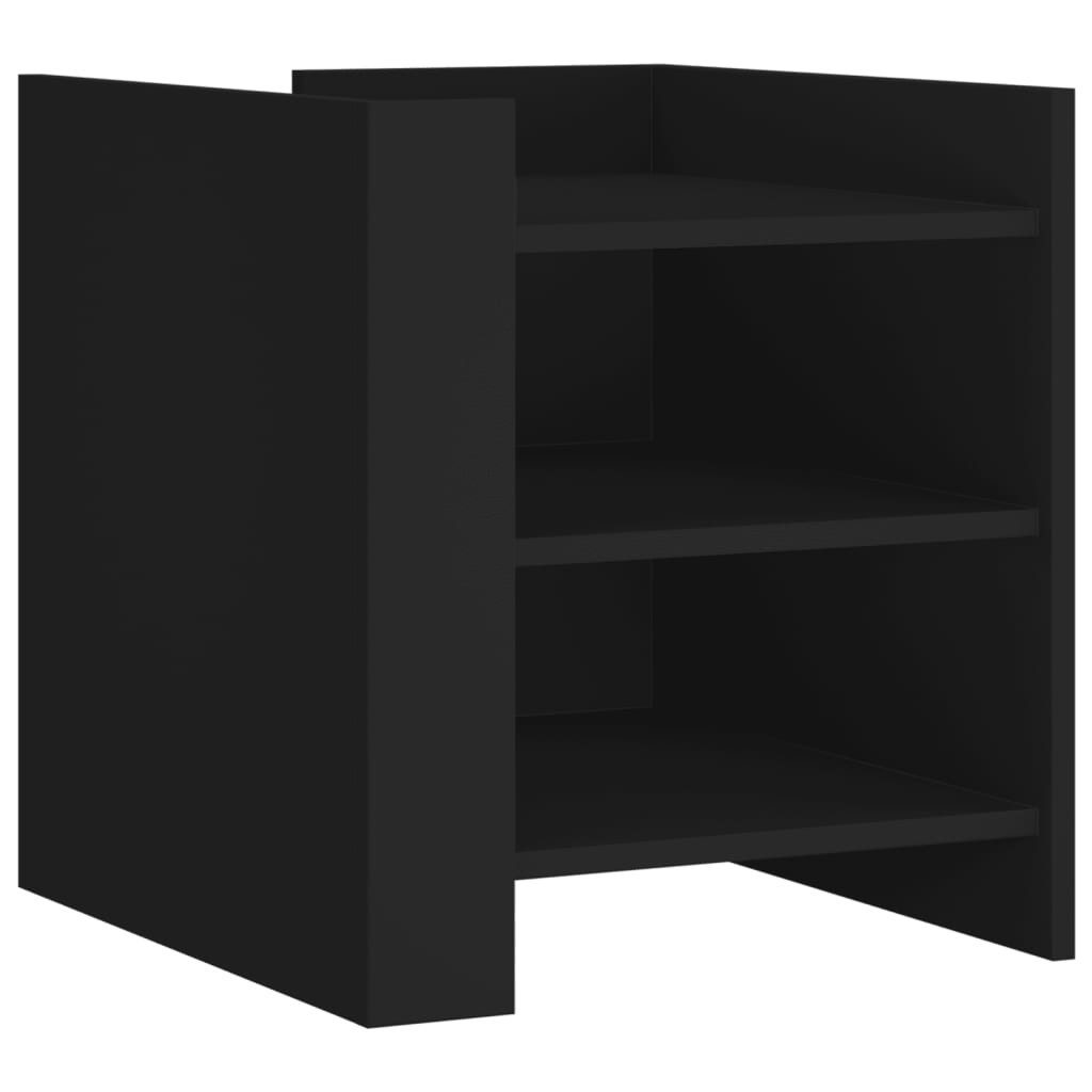 Nachttisch Nachttisch Schwarz 45x50x50 cm Holzwerkstoff