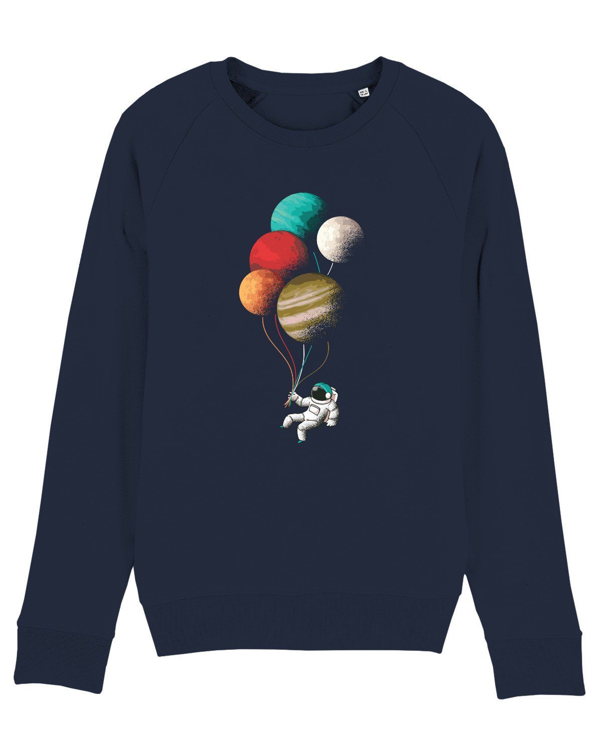 wat? Apparel Sweatshirt (1-tlg) Spaceman antrazit Balloon
