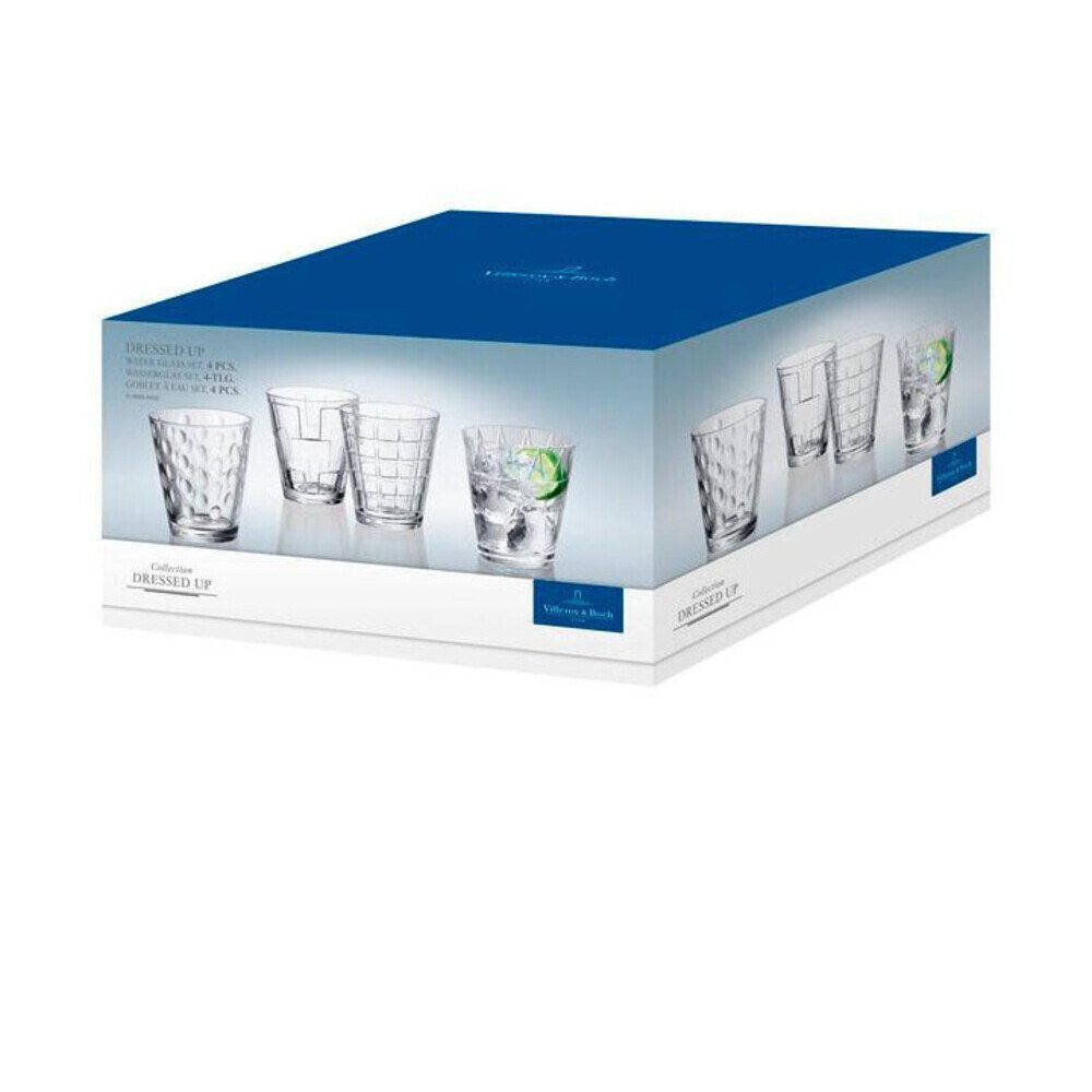 Villeroy & Boch Glas Wasserglas 4er-Set Dressed Up klar, 4-tlg., Kristallglas, Wasserglas, 4-tlg., Ø8,6cm, Kristallglas, klar – Bild 4 von 5