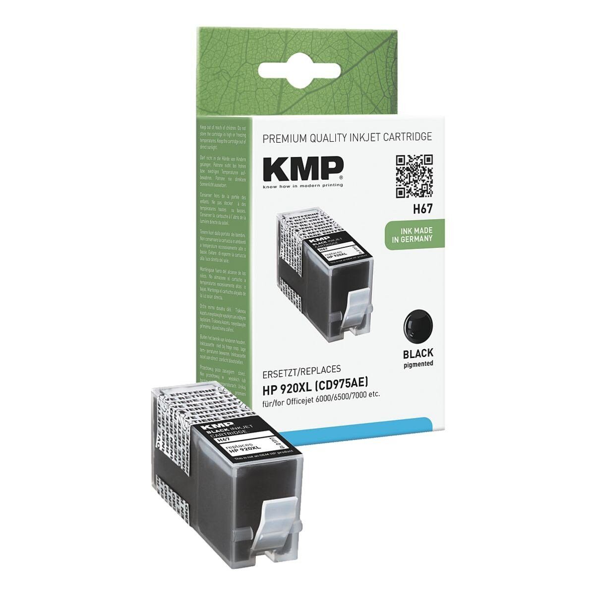 KMP »CD975AE« Tintenpatrone Nr. 920XL, (1-tlg., ersetzt HP schwarz)