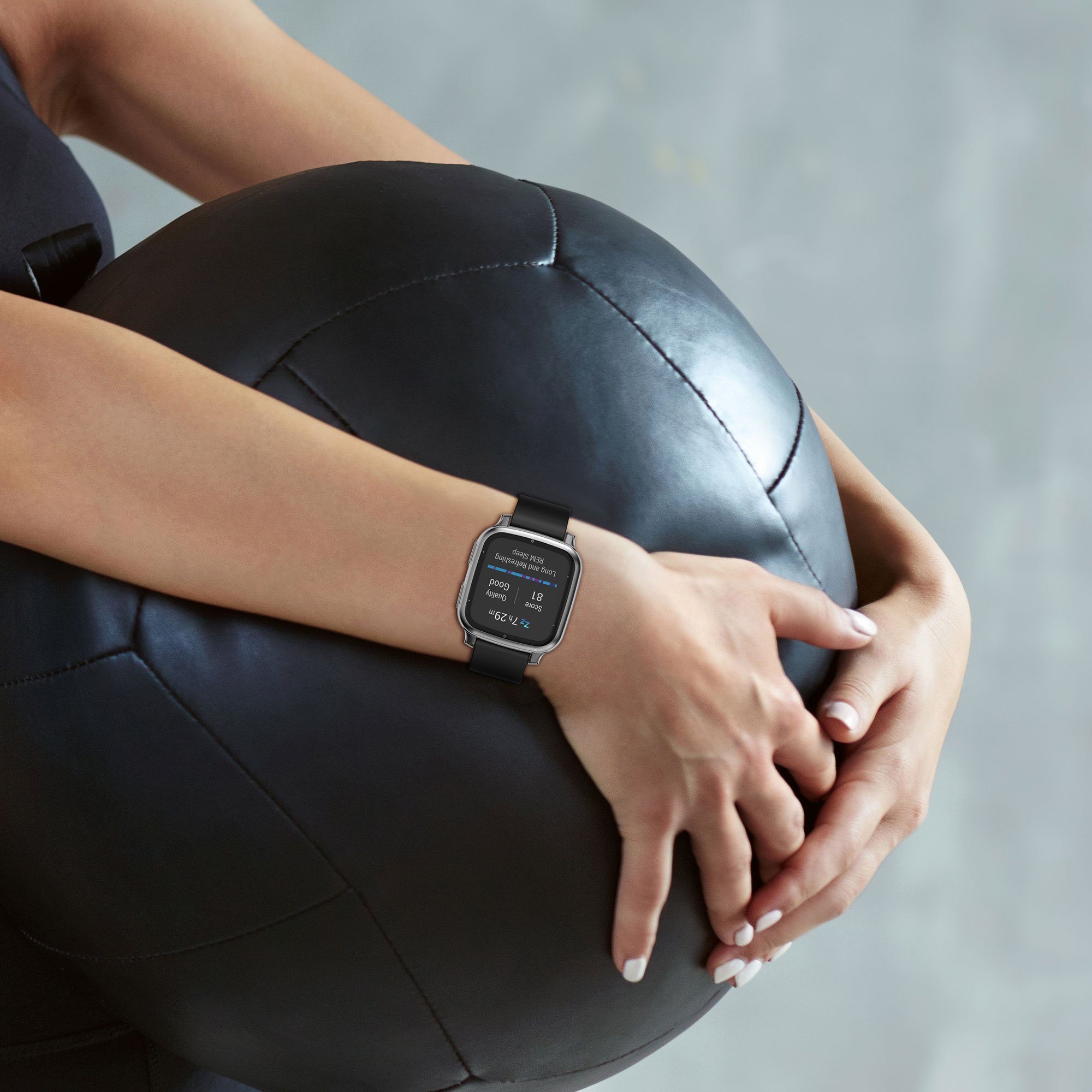kwmobile Smartwatch-Hülle 2x Silikon Hülle für Garmin Venu Sq 2 Music / Sq 2, Schutzhülle Fullbody Display Cover Set aus Silikon