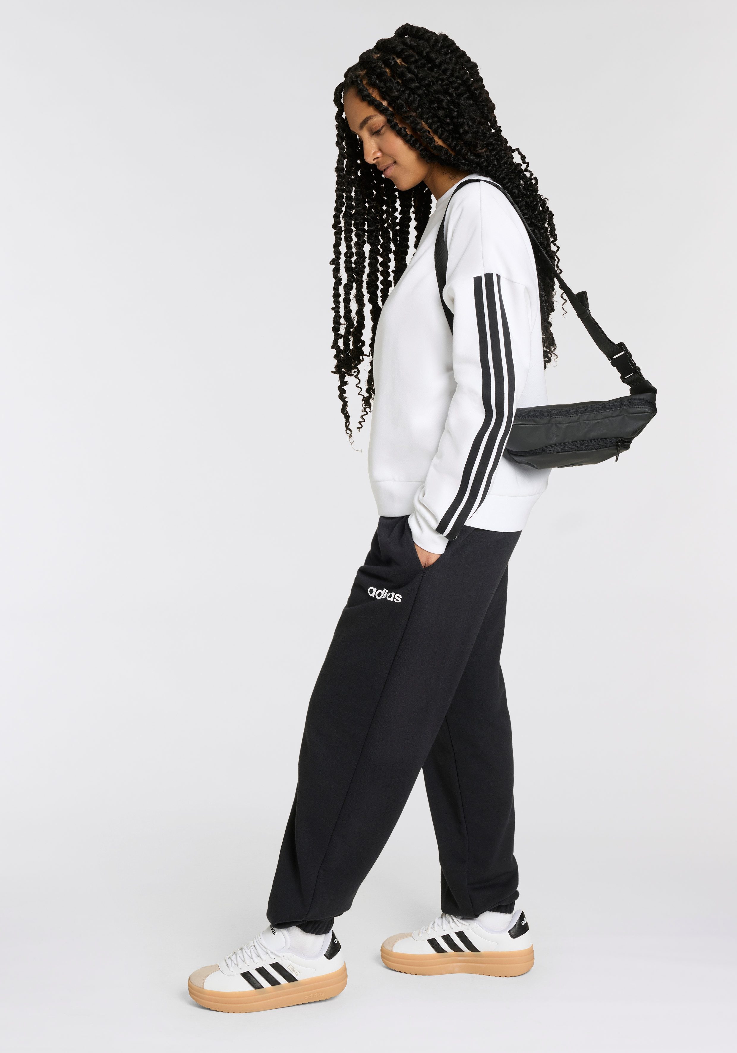 adidas Sportswear Sporthose W LIN FT CF PT (1-tlg) Locker geschnitten, hohe günstig online kaufen