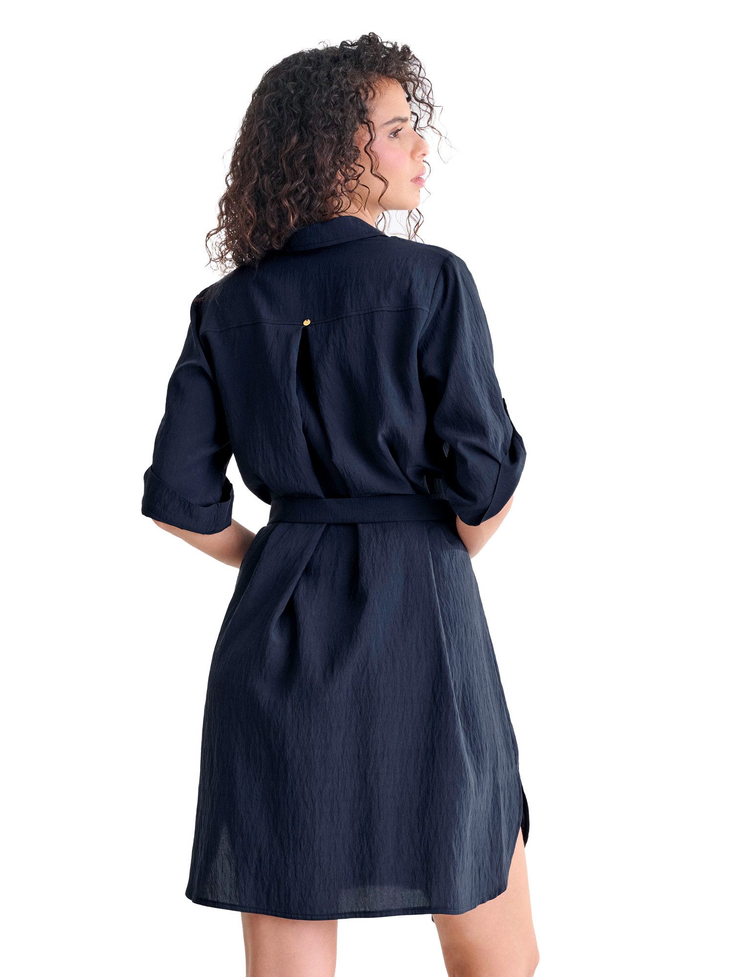 Lisca Strandkleid Kleid Portofino (Stück, 1-tlg) hoher Viskose Anteil, Hemdkragen, durchgeknöpft, Taillen - Bindeband