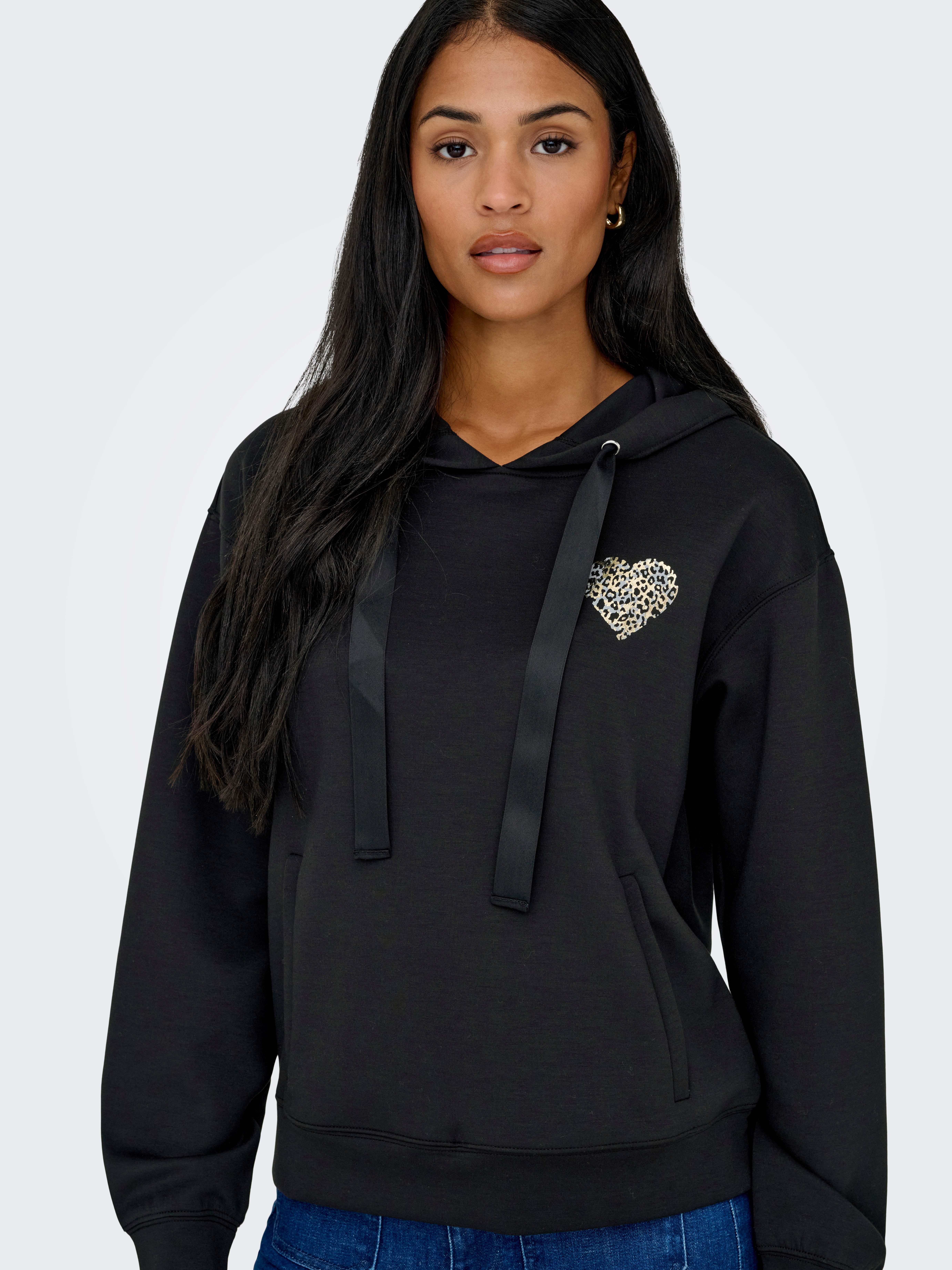 ONLY Kapuzensweatshirt ONLALINA LIFE L/S PRINT HOOD SWT
