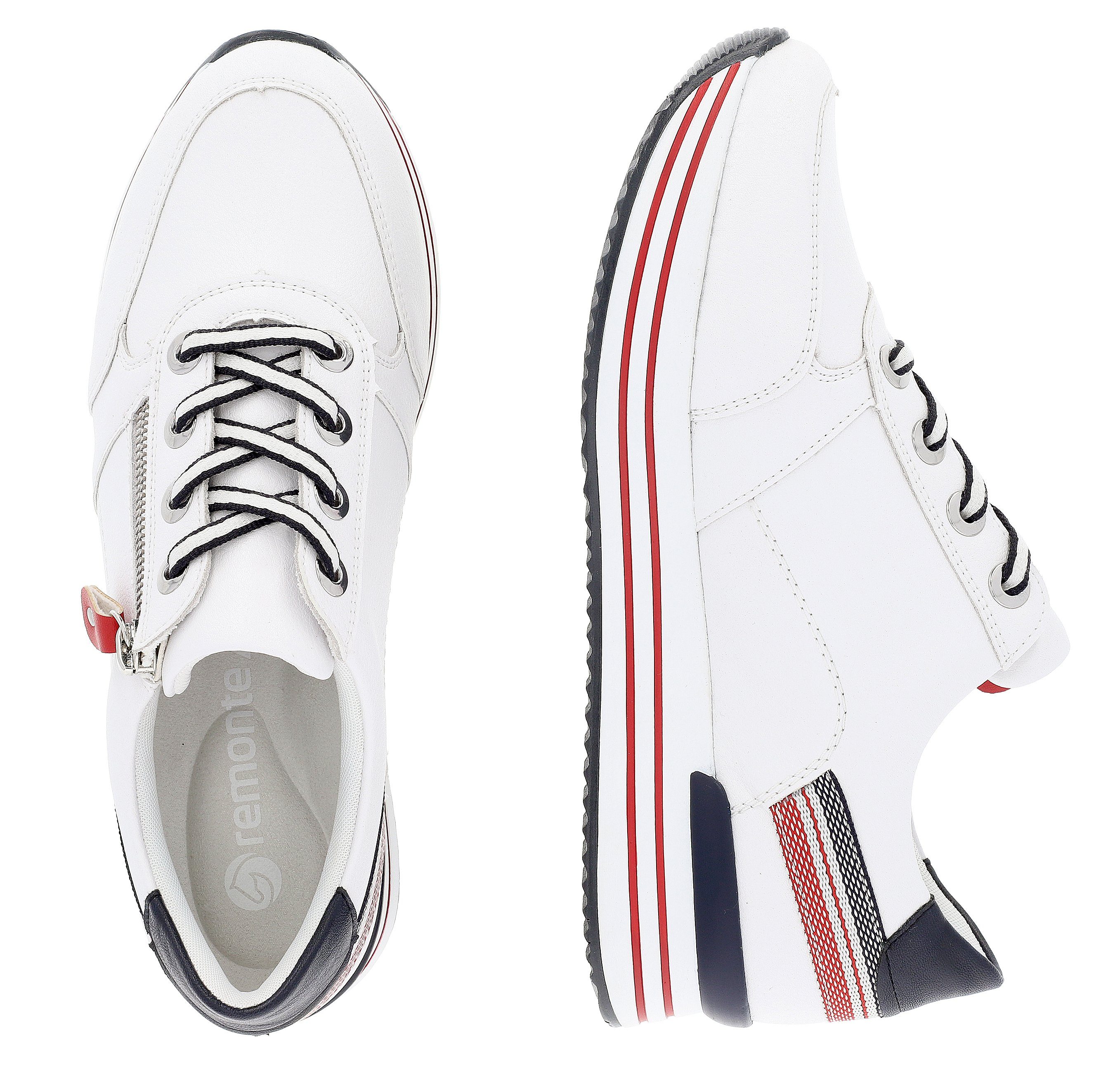 Remonte Plateausneaker mit Wechselfußbett, Freizeitschuh, Halbschuh, Schnürschuh