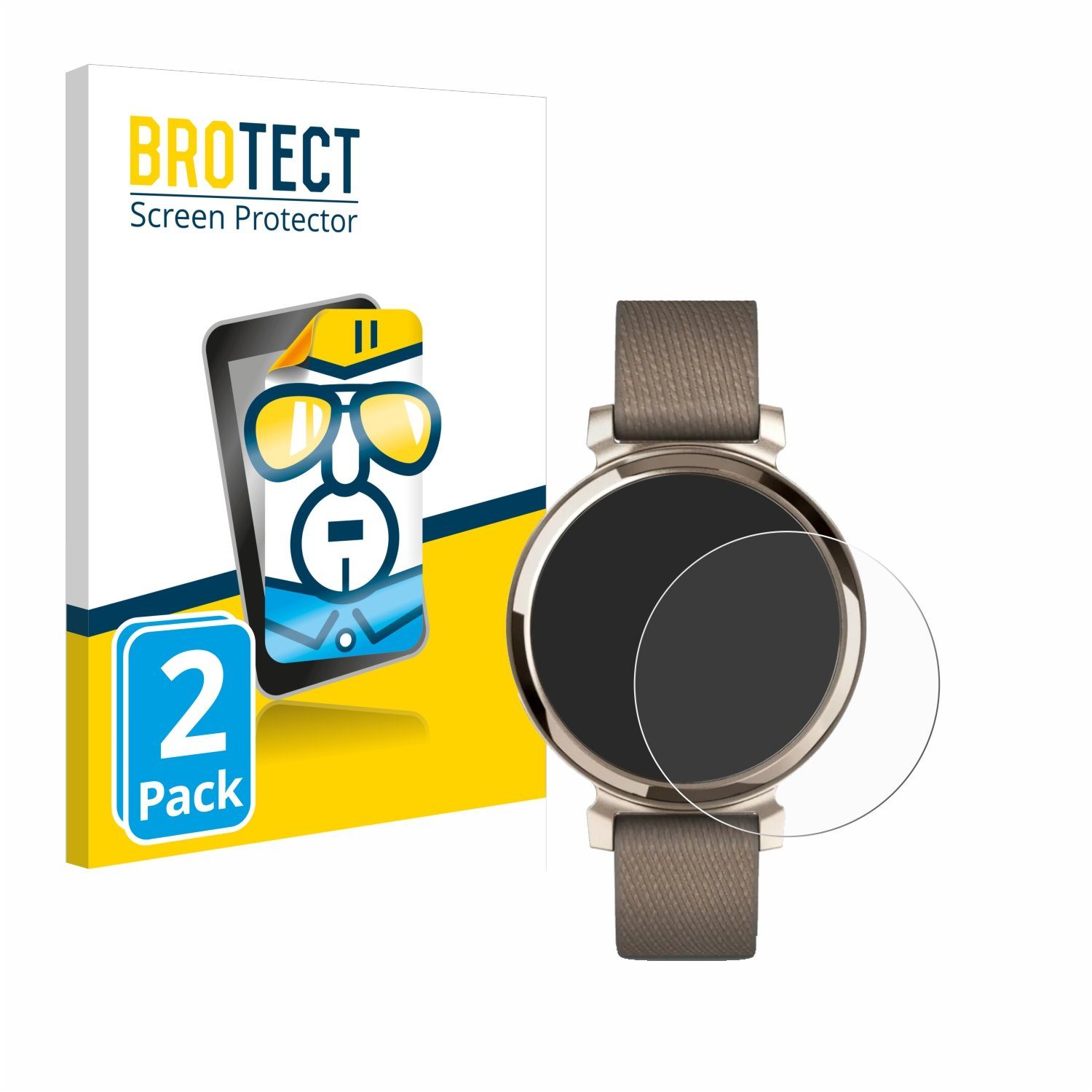 BROTECT Displayschutzfolie Schutzfolie für Garmin Lily 2, 2 Stück, Displayschutz Schutz Folie Klar Transparent