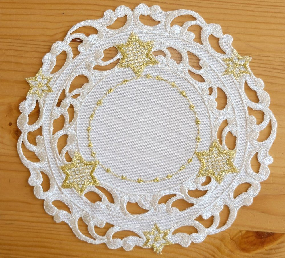 matches21 HOME & HOBBY Tischdecke Tischdeckchen SELINA Stern Cutout Stick e günstig online kaufen