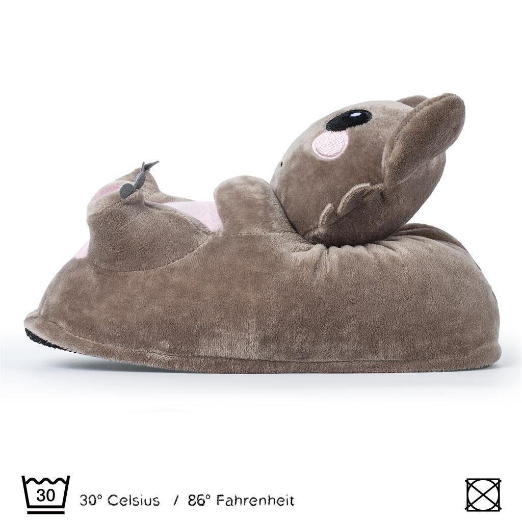 Corimori Tier Pantoffeln für Kinder Einheitsgröße 25-33,5 Plüsch Hausschuhe (Packung, Geschenk) EU Einheitsgröße 25-33,5 Hugo der Koala für Kinder, Jungen, Mädchen
