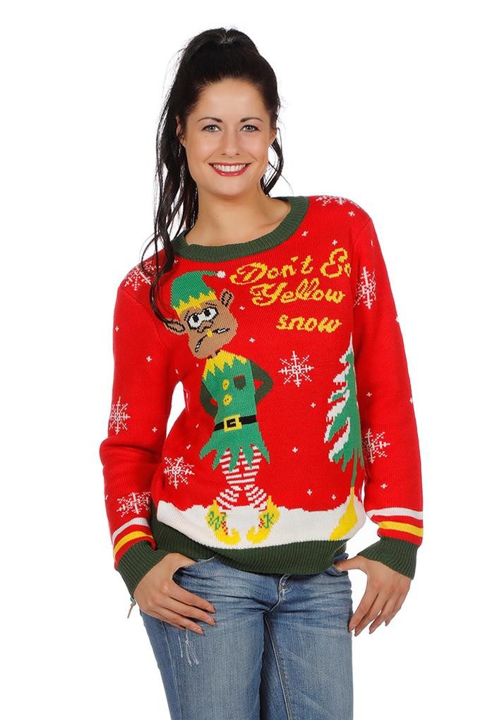 Wilbers Weihnachtspullover Weihnachtspulli rot Weihnachtself