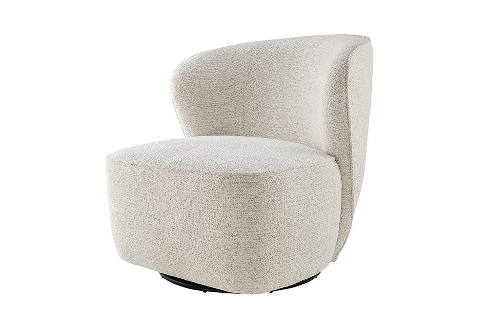 riess-ambiente Drehsessel GATSBY beige - Bouclé, 360° drehbar, Polster, Rundumbezug, montiert (Einzelartikel, 1-St), Stilvoller Sitz - ideal für Wohn- & Schlafzimmer, Lofts oder Lounges